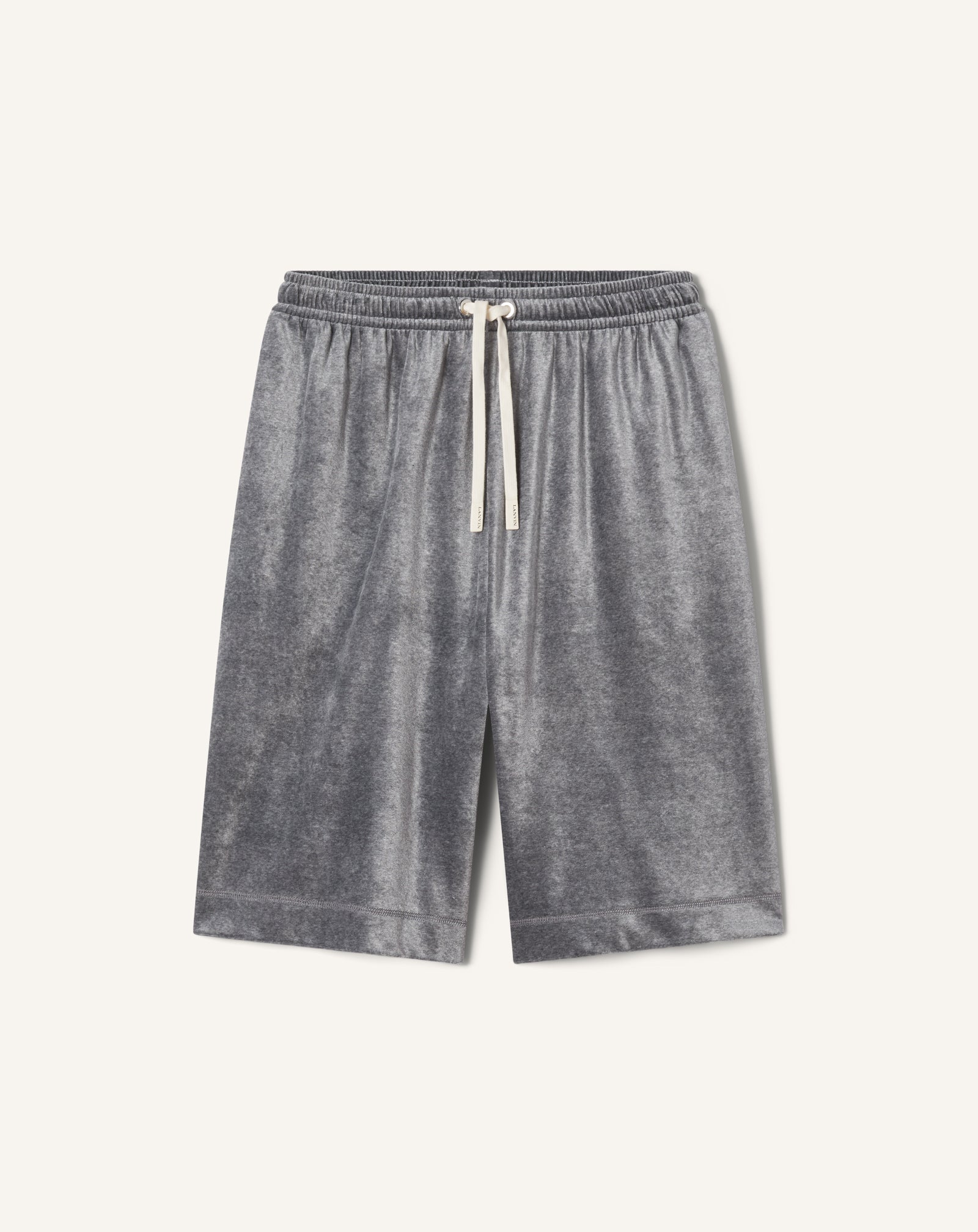Grey Velvet Bermuda Shorts | Lanvin