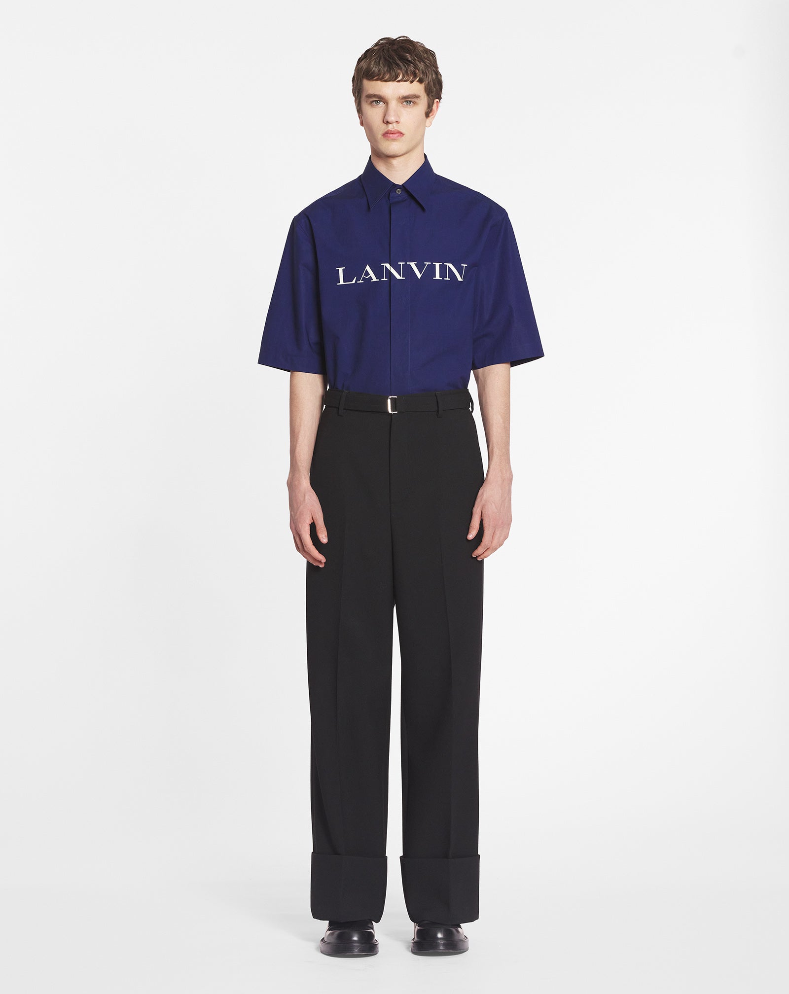 WIDE-LEG PANTS WITH CUFFS