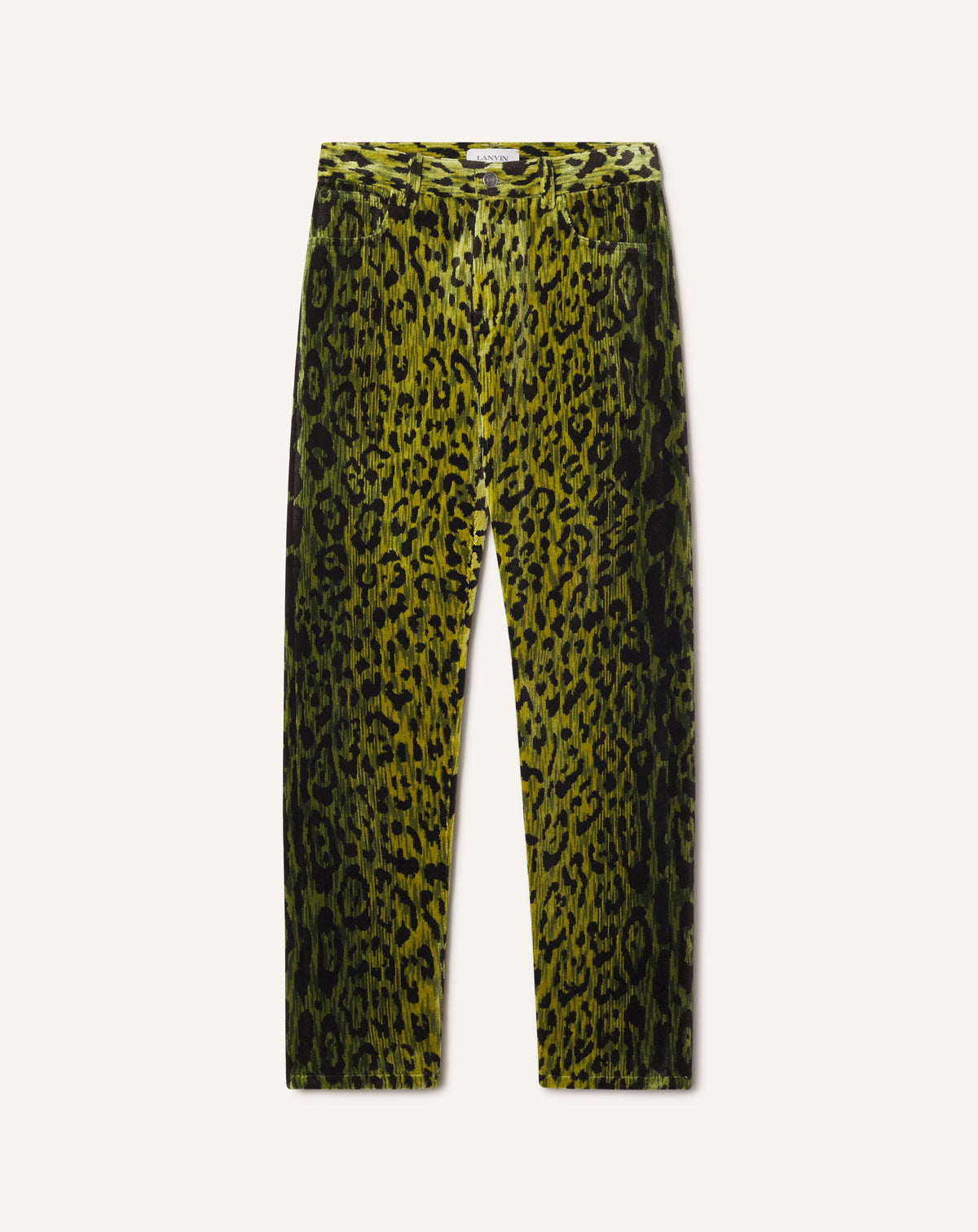BEVILACQUA STRAIGHT-LEG TROUSERS IN LEOPARD VELVET