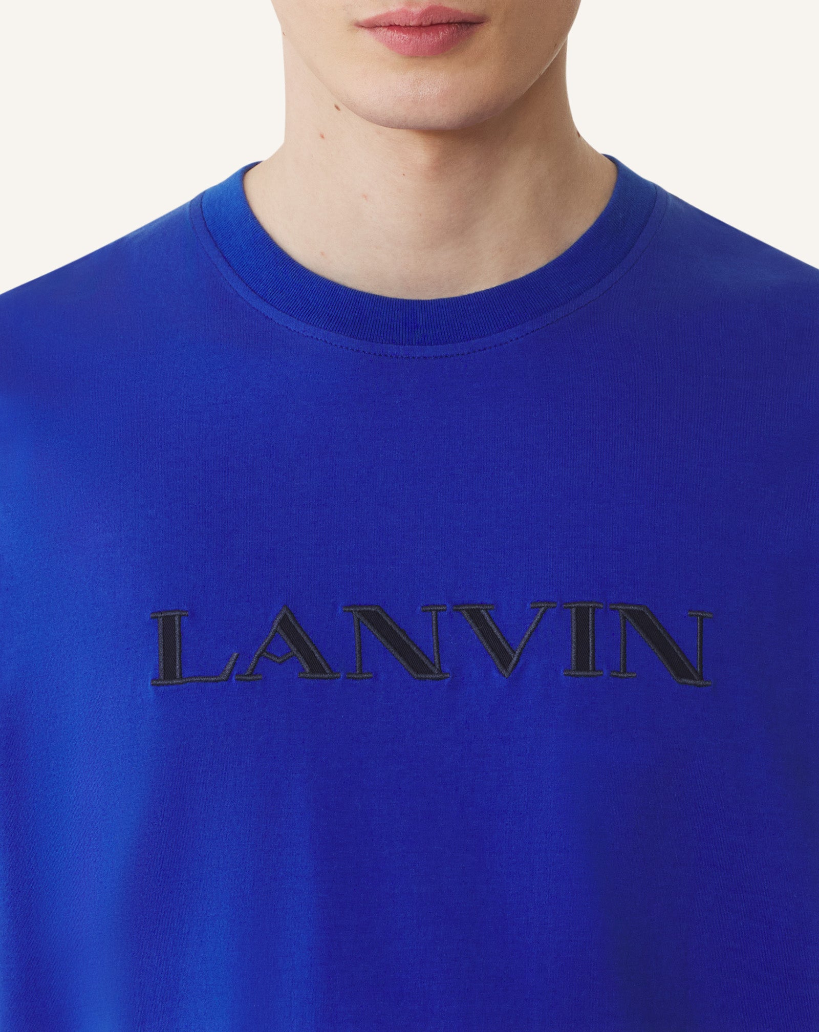 LANVIN EMBROIDERED COTTON T-SHIRT