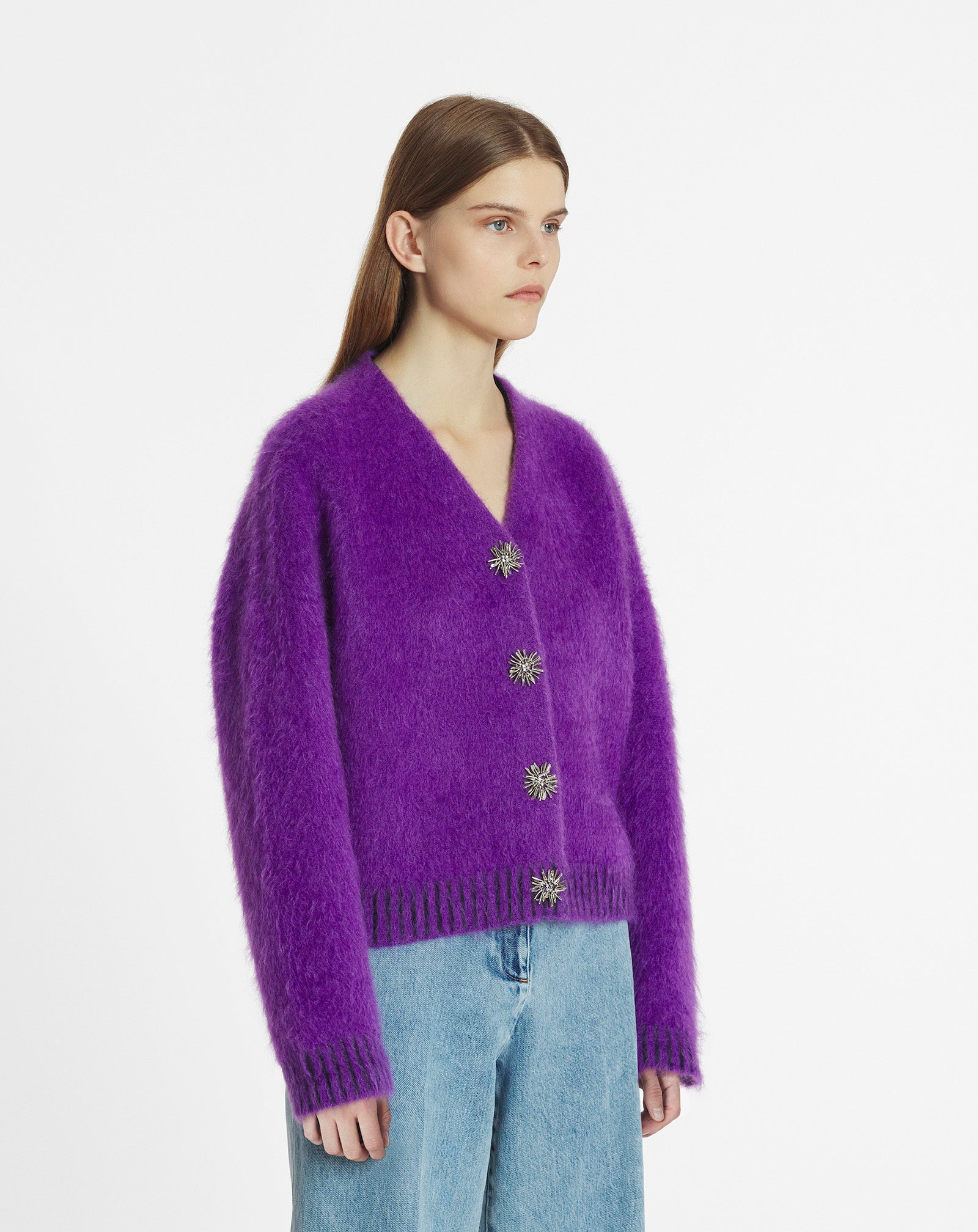 BRUSHED MOHAIR CARDIGAN