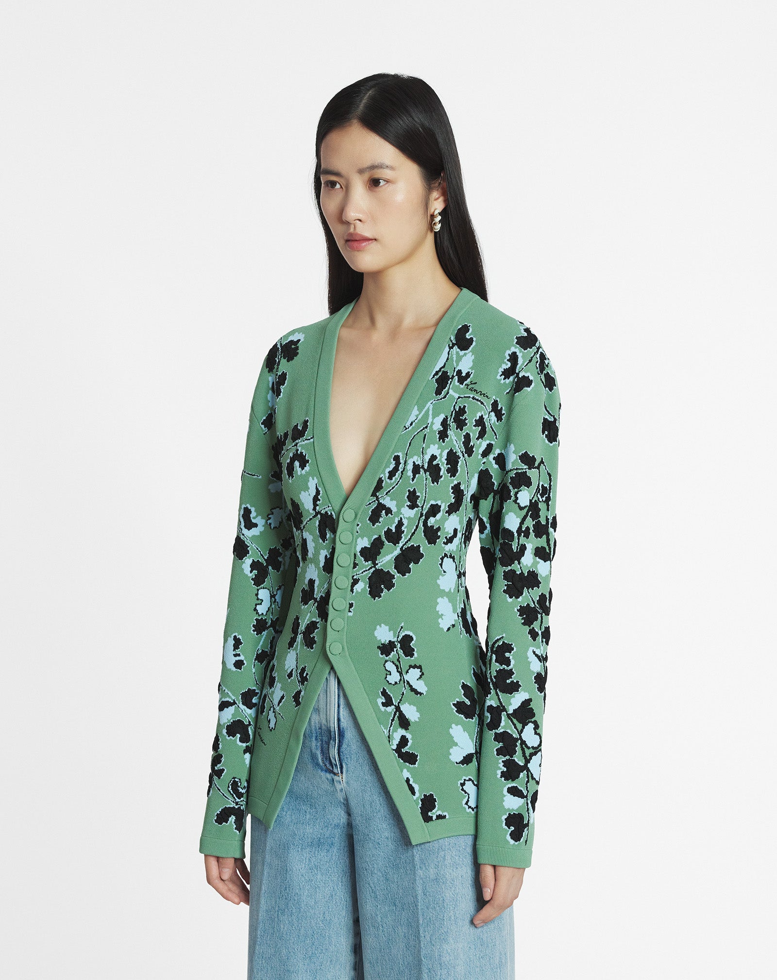 TAILORED JACQUARD CARDIGAN