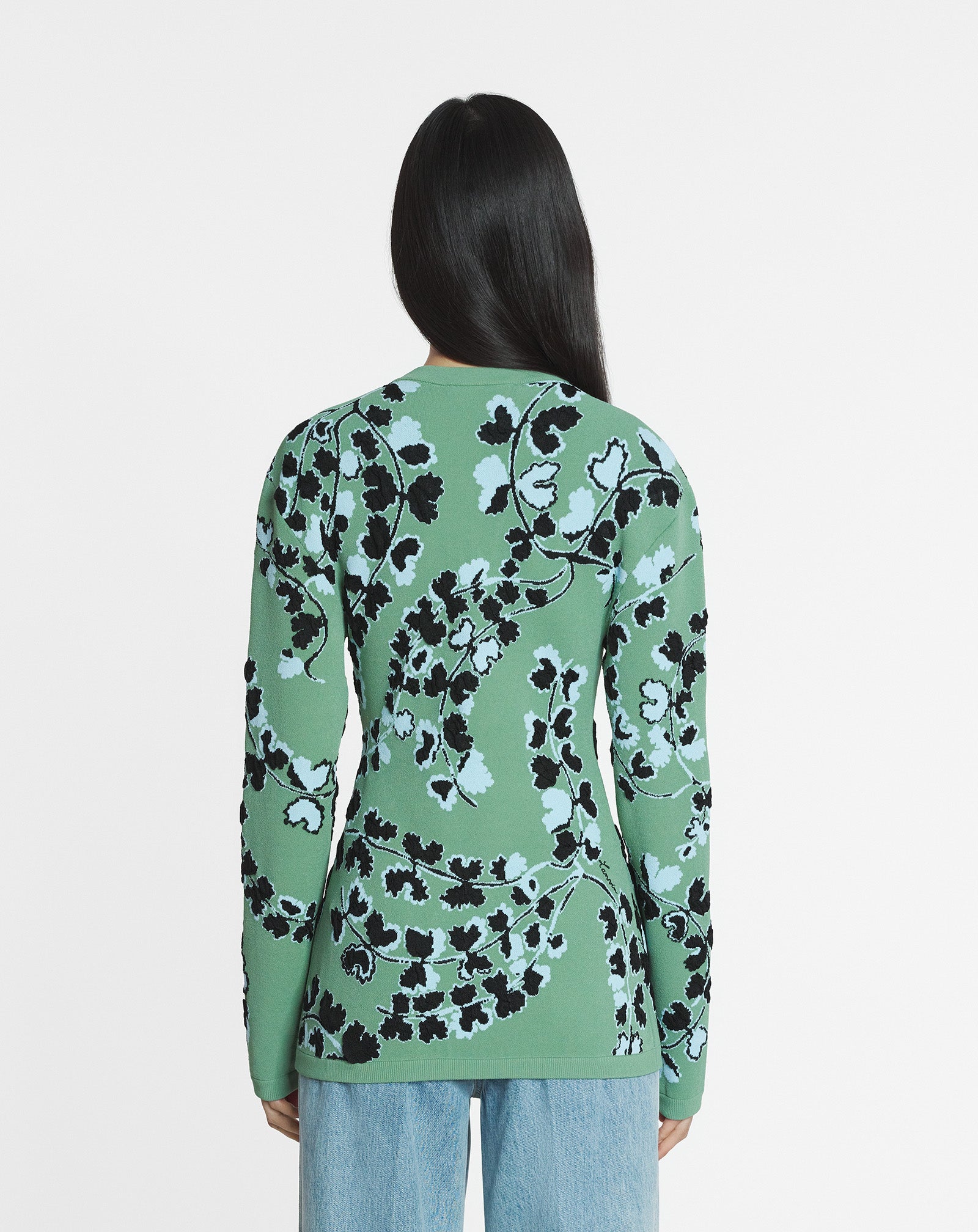 TAILORED JACQUARD CARDIGAN