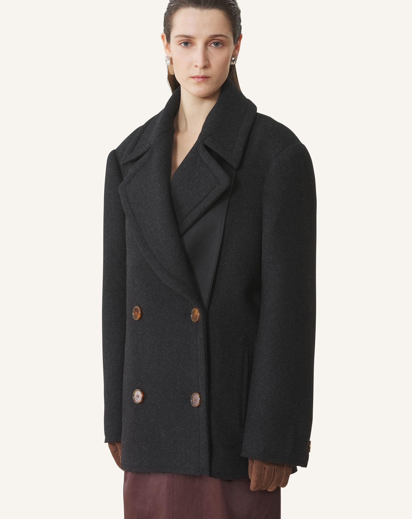 STRAIGHT PEACOAT