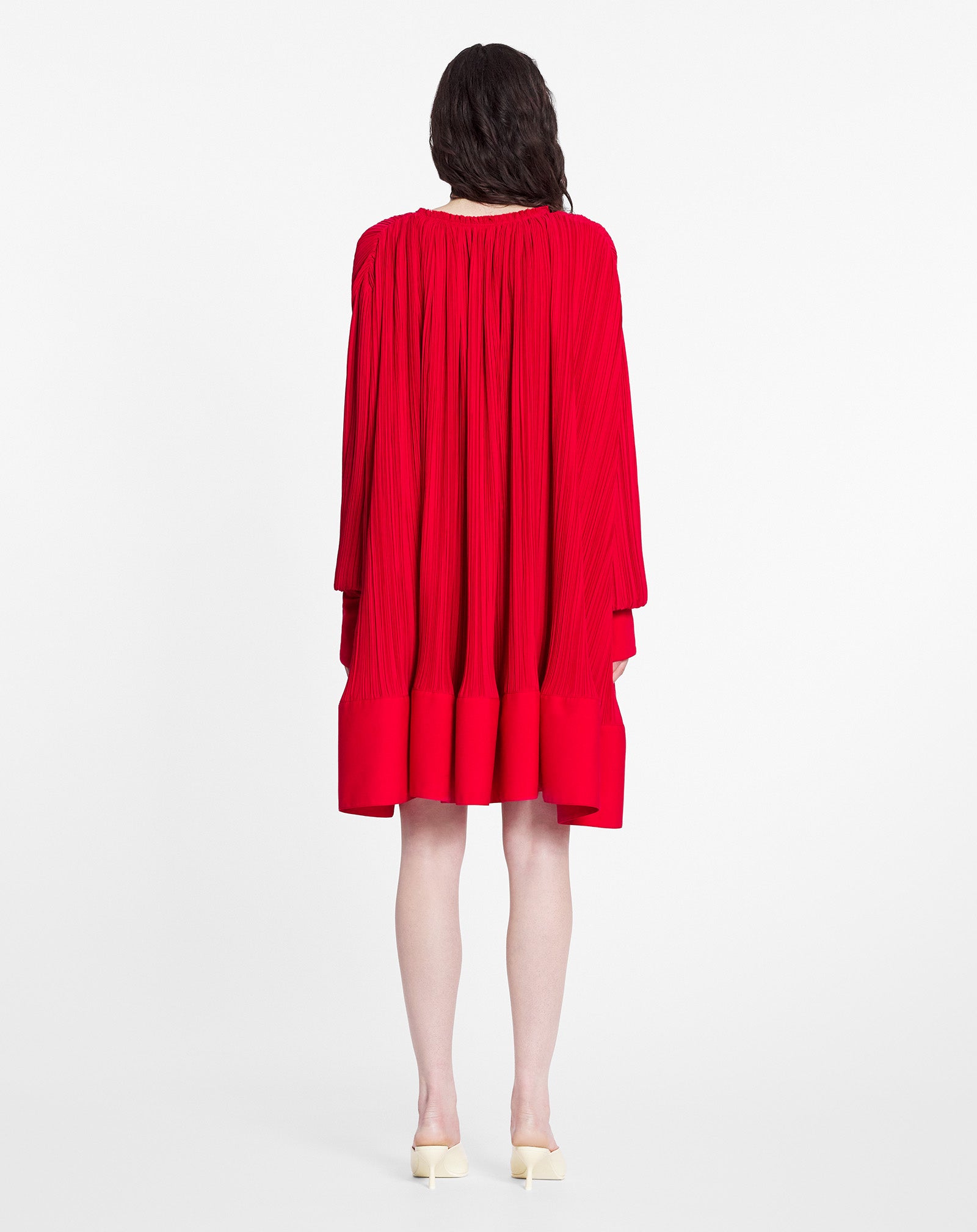 FLARED PLEATED DRESS