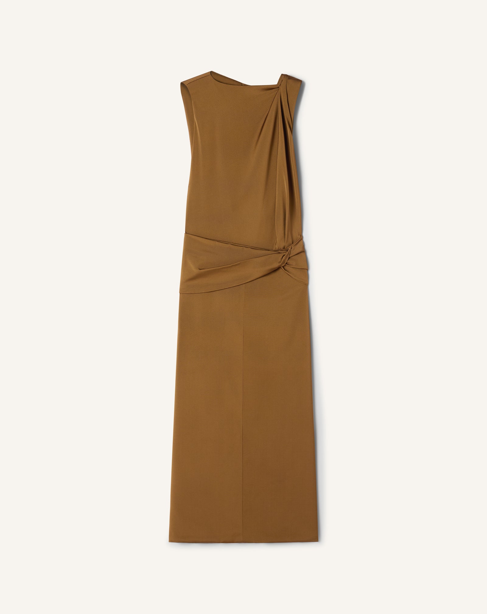 Lanvin - Midi Dress In Viscose For Women - Golden Brown Lanvin - Midi Dress In Viscose For Women - Golden Brown