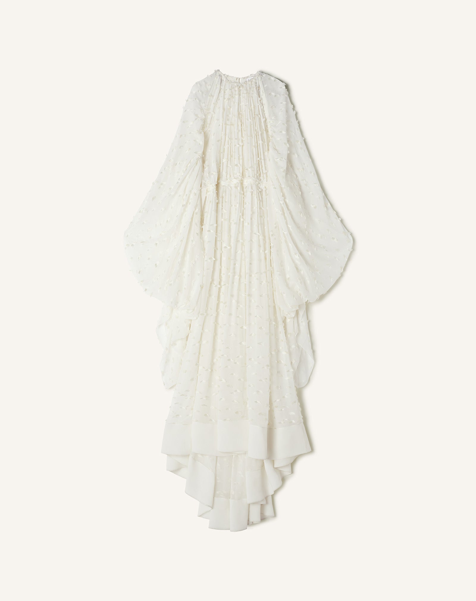 Lanvin - Long Dress in Plumetis Silk For Women - White/ivory Lanvin - Long Dress in Plumetis Silk For Women - White/ivory