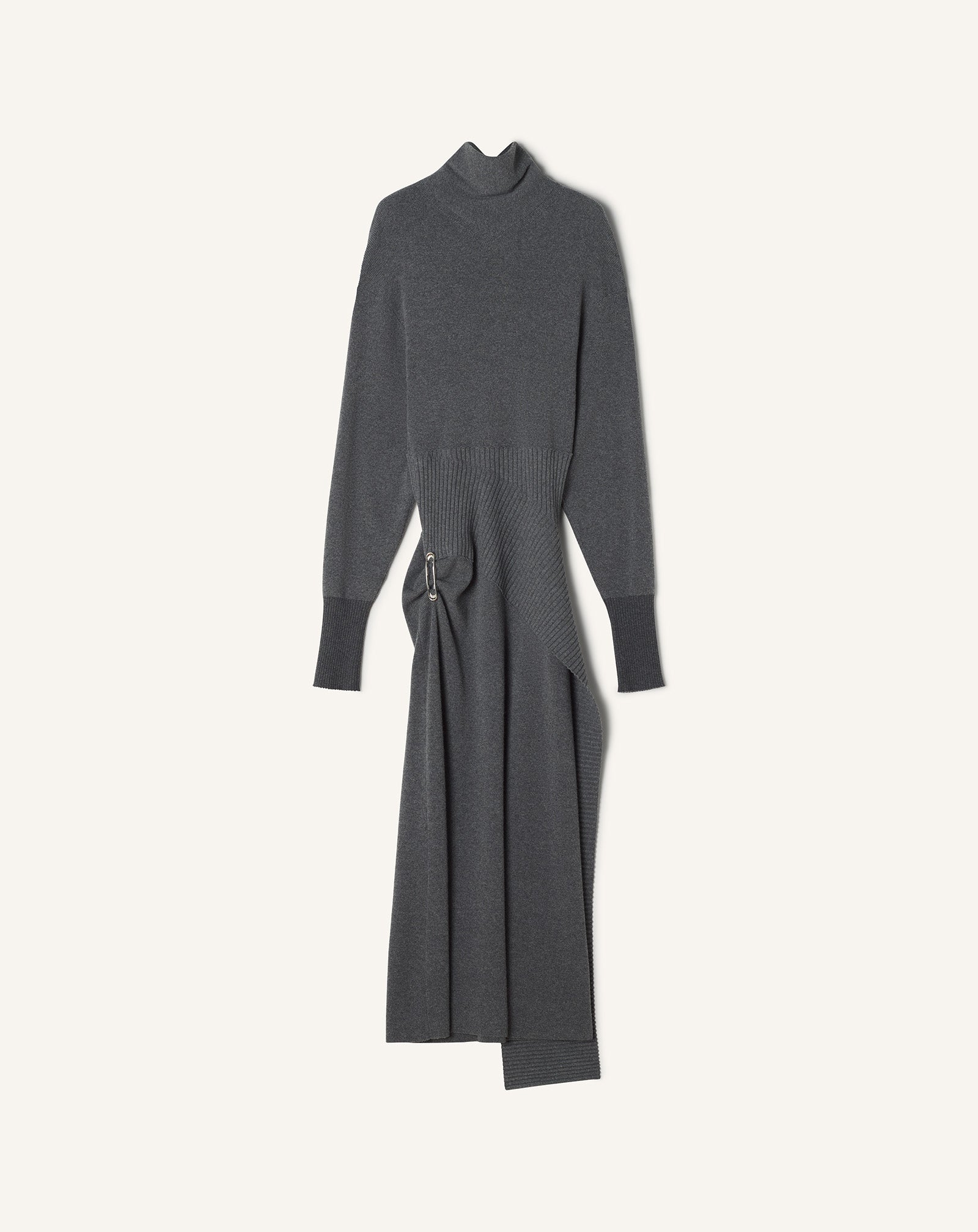 Lanvin - Wool And Cashmere Midi Dress For Women - Dove - Size S Lanvin - Wool And Cashmere Midi Dress For Women - Dove - Size S