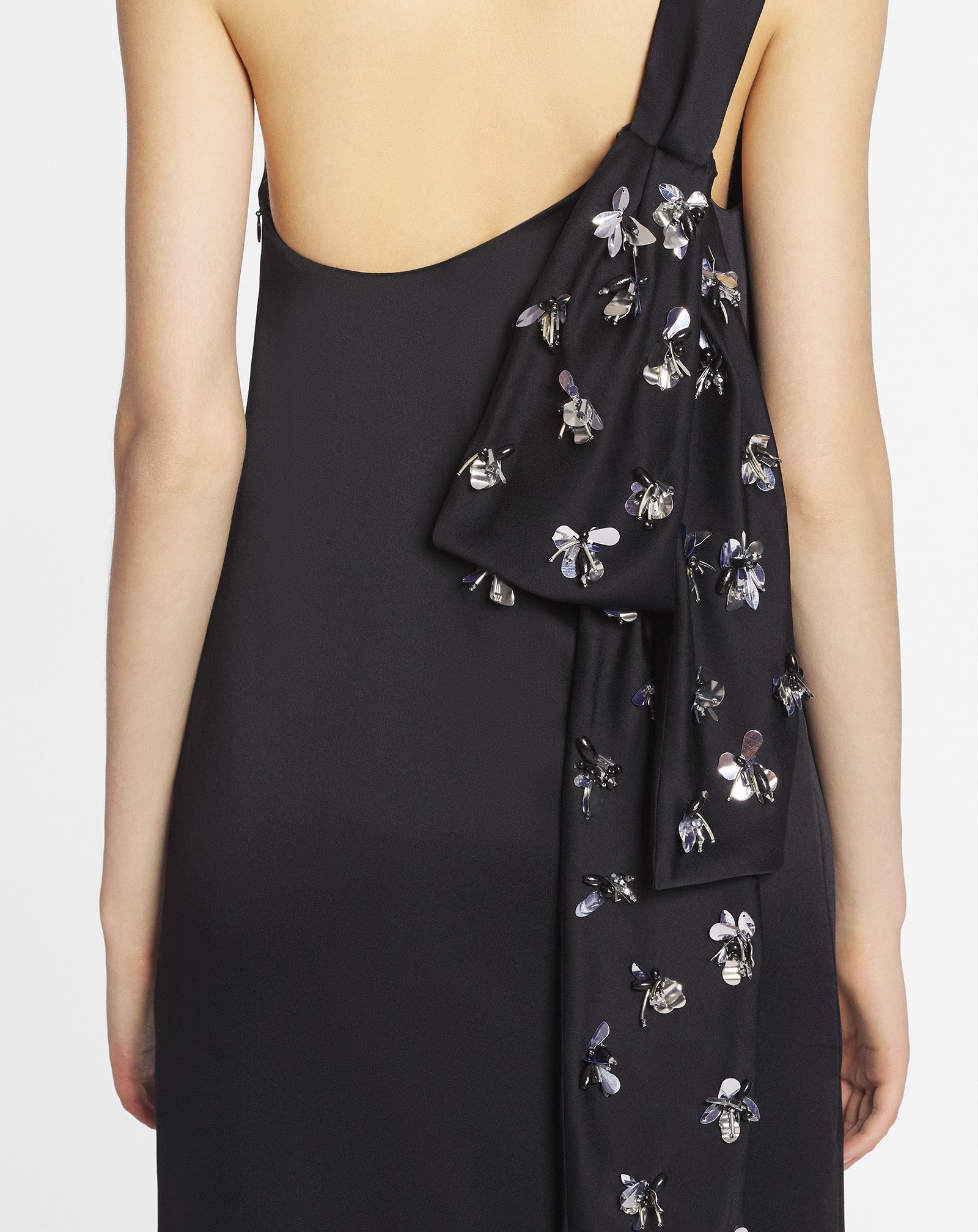 ASYMMETRICAL RIBBON DRESS