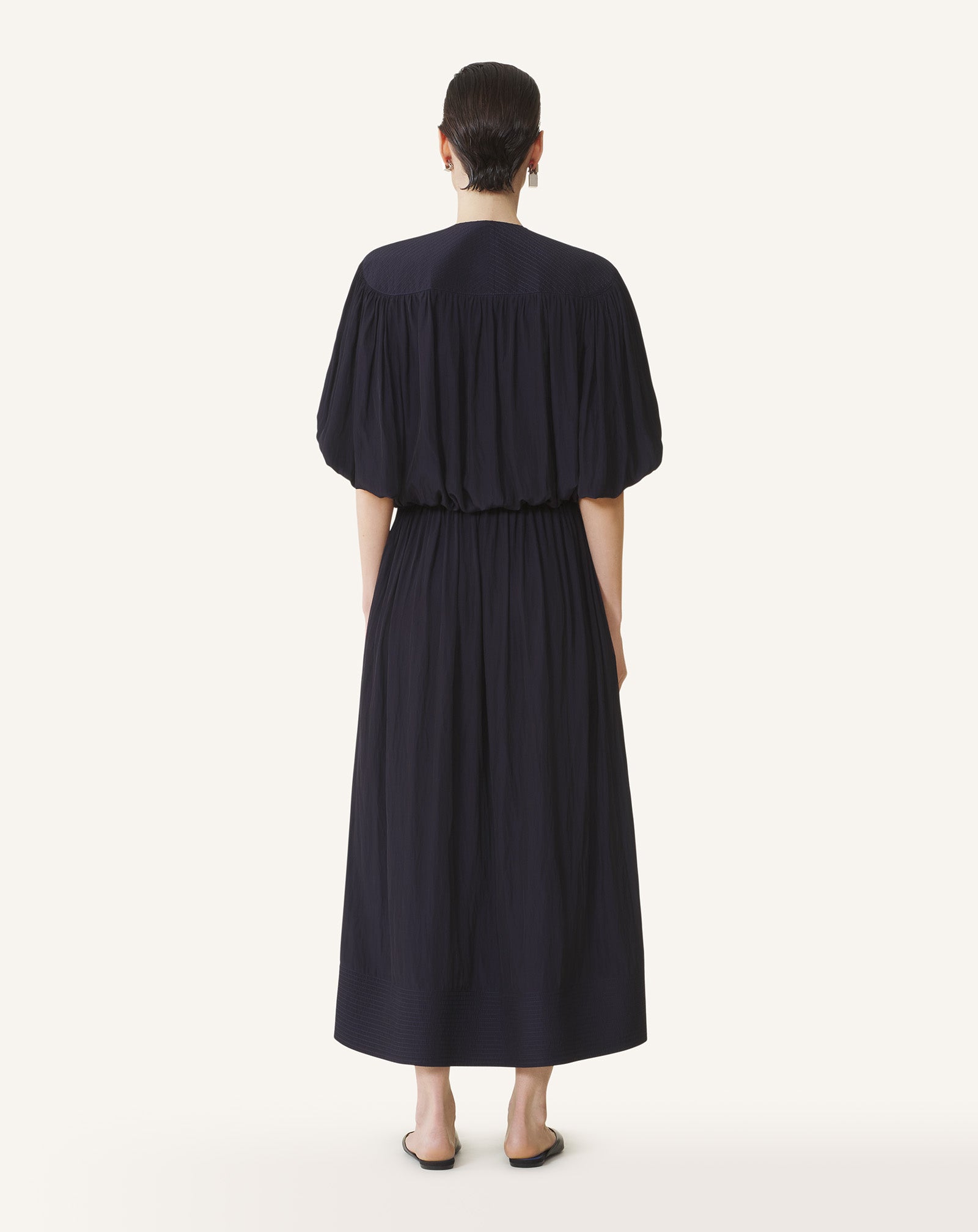 PUFF-SLEEVE DRESS