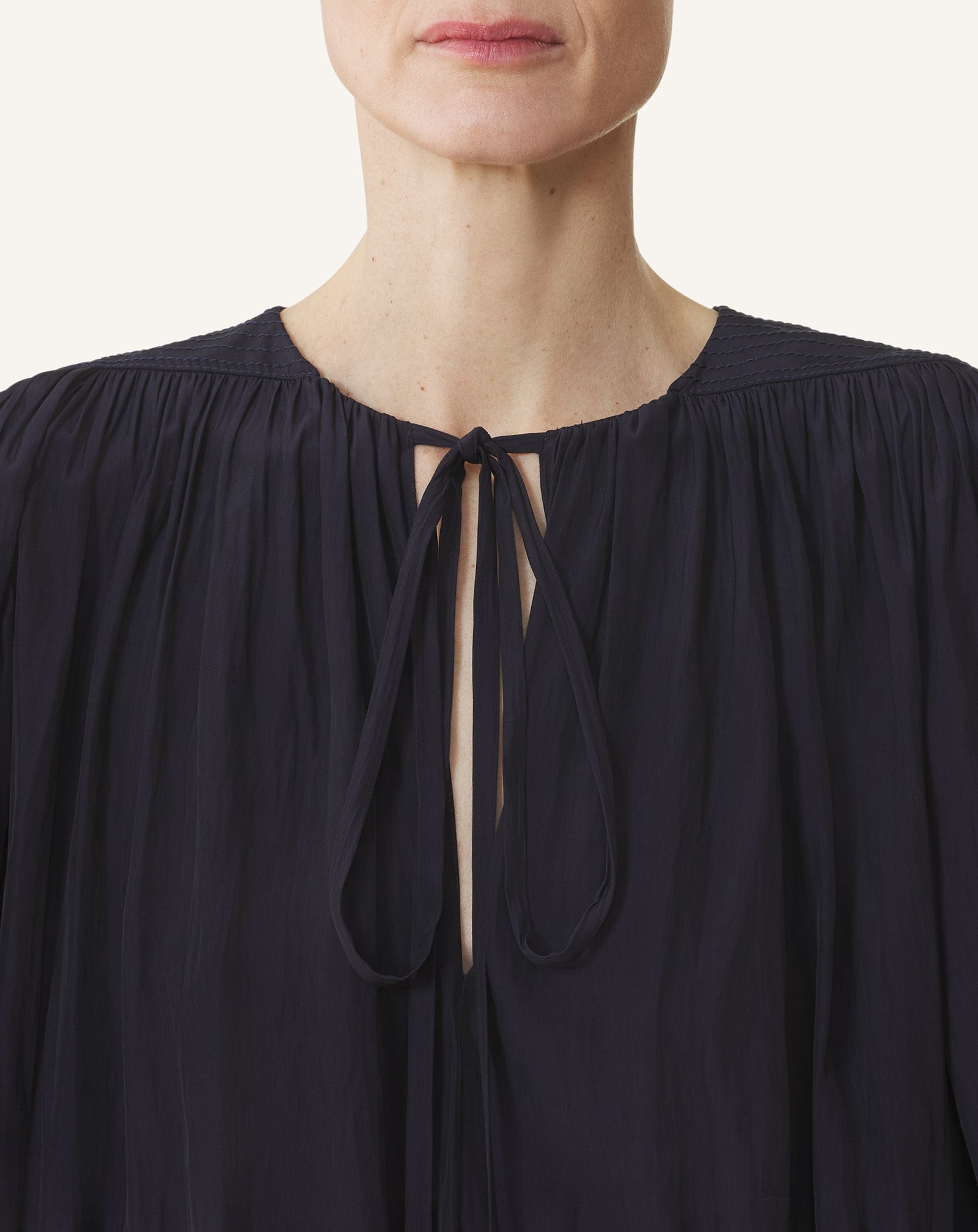 PUFF-SLEEVE DRESS
