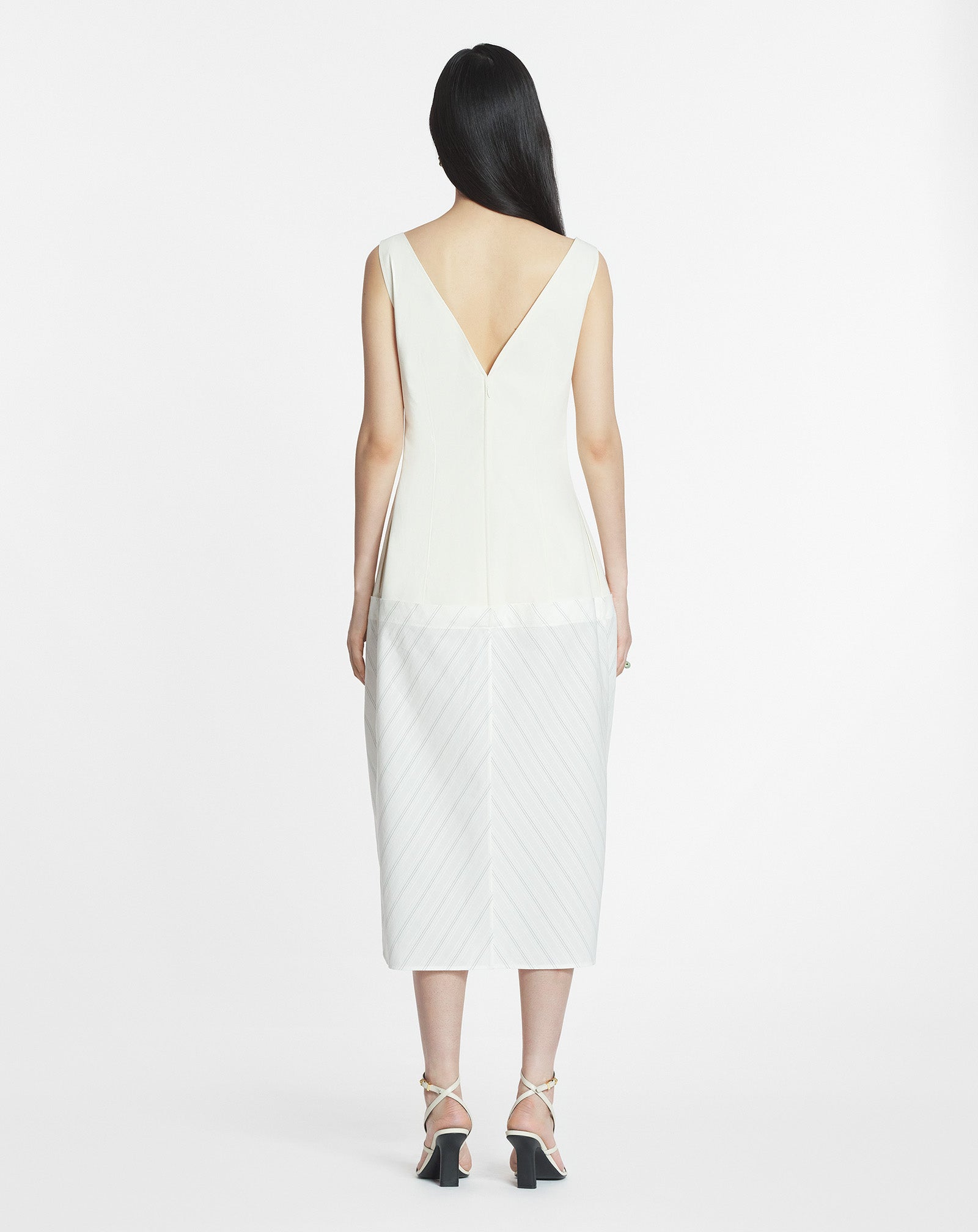 COTTON PEPLUM DRESS