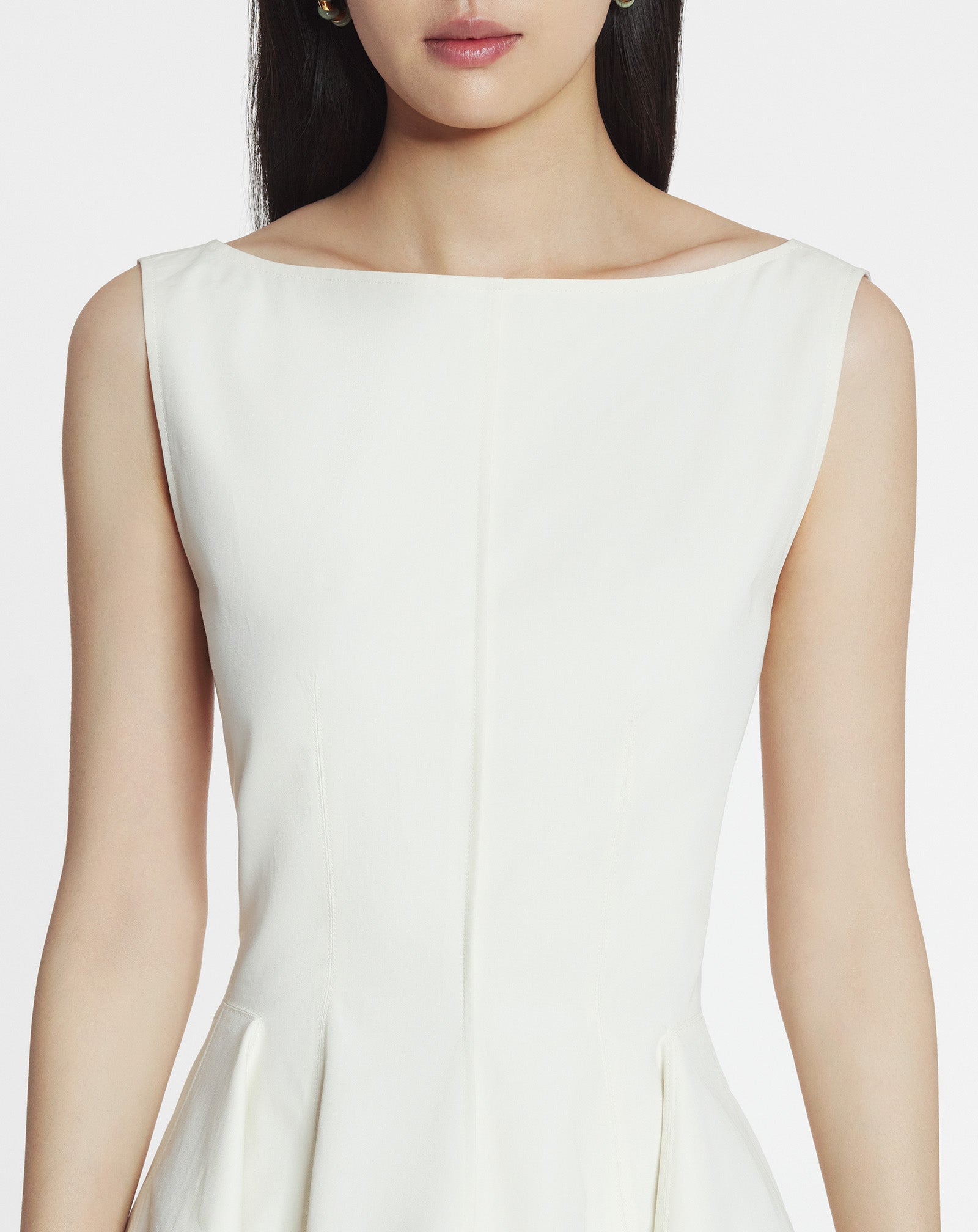 COTTON PEPLUM DRESS