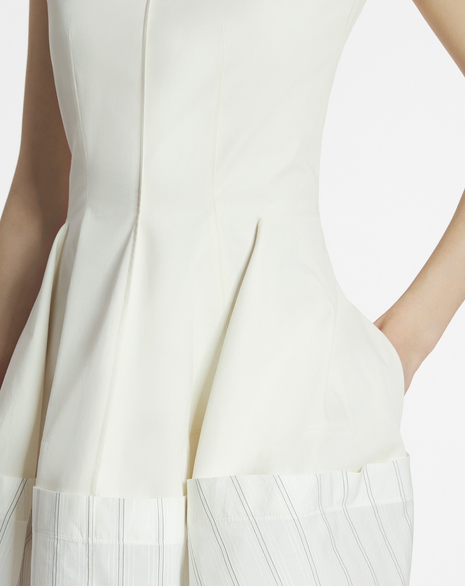 COTTON PEPLUM DRESS