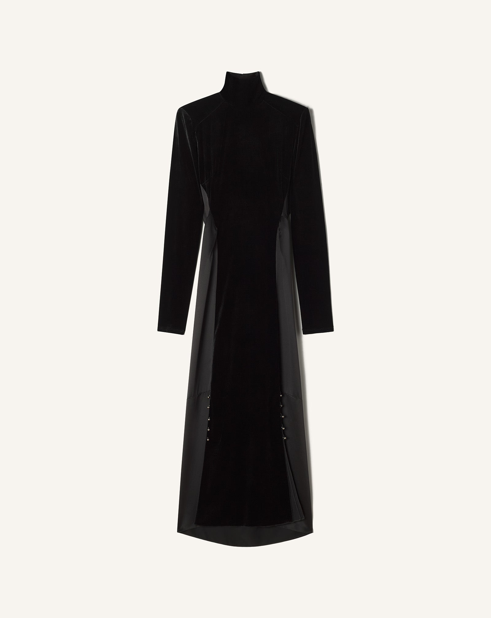 Lanvin - Velvet Midi Dress For Women - Black - Size 38 Lanvin - Velvet Midi Dress For Women - Black - Size 38