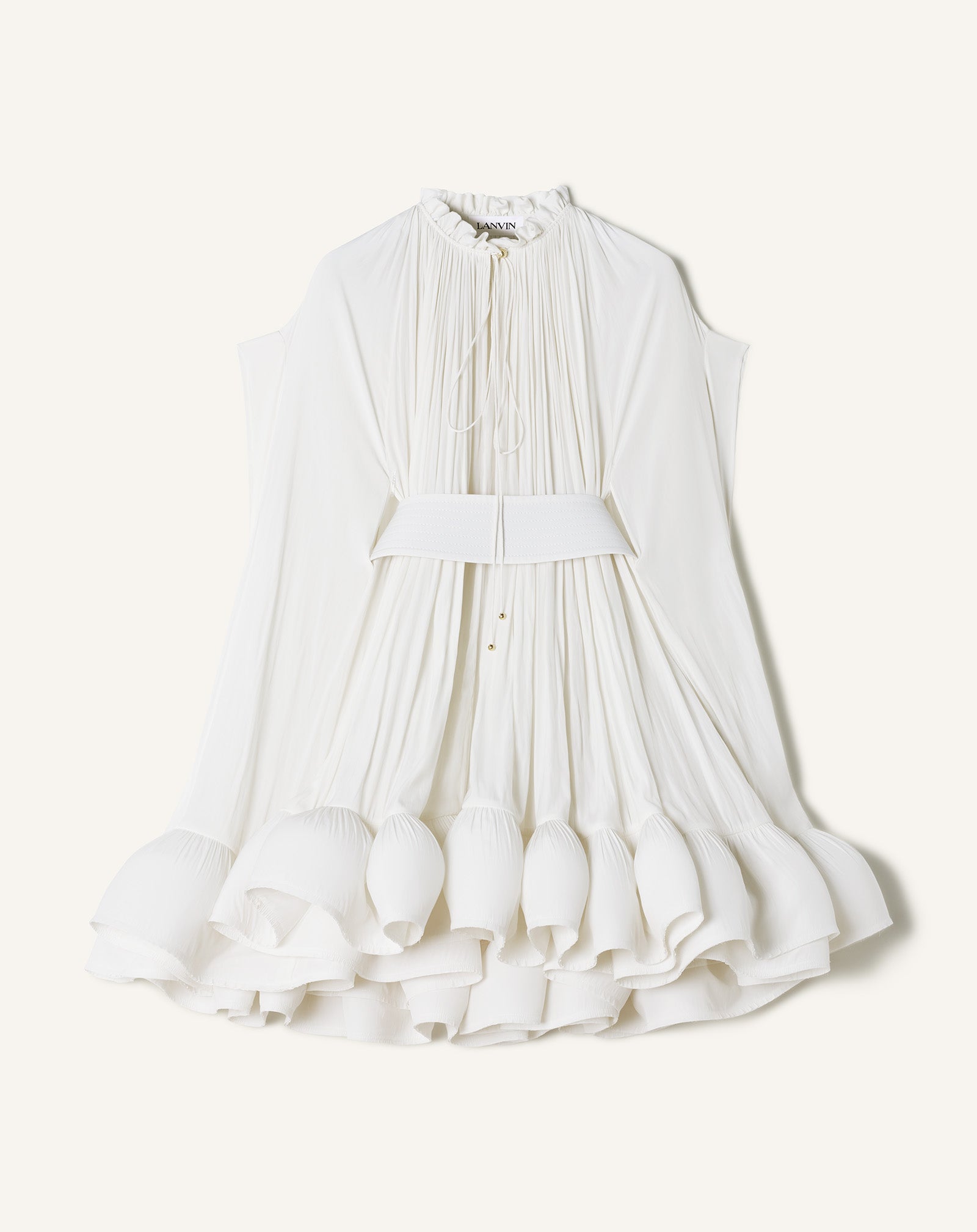 Lanvin Women's Short Charmeuse Dress - Off White