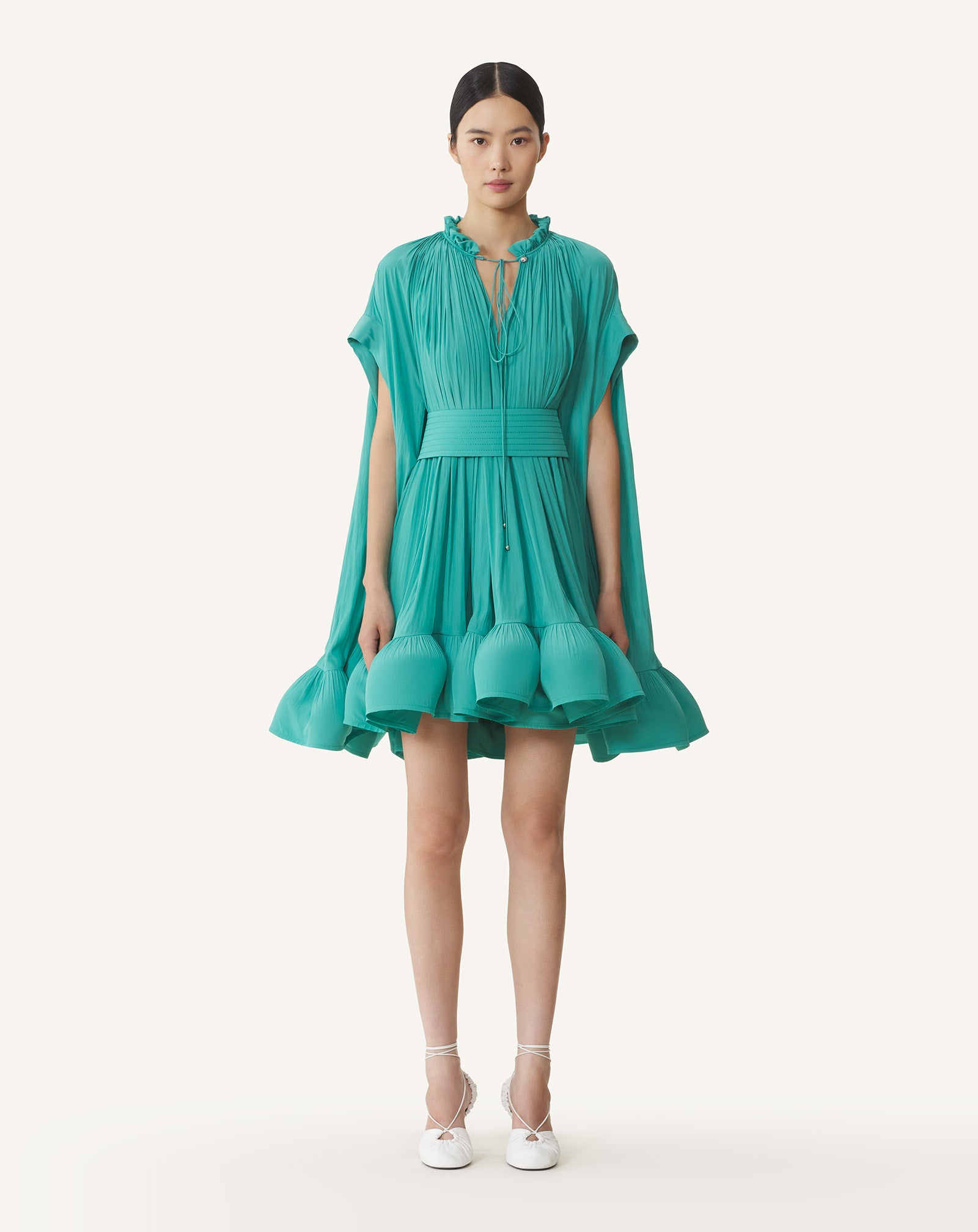 SHORT CHARMEUSE DRESS