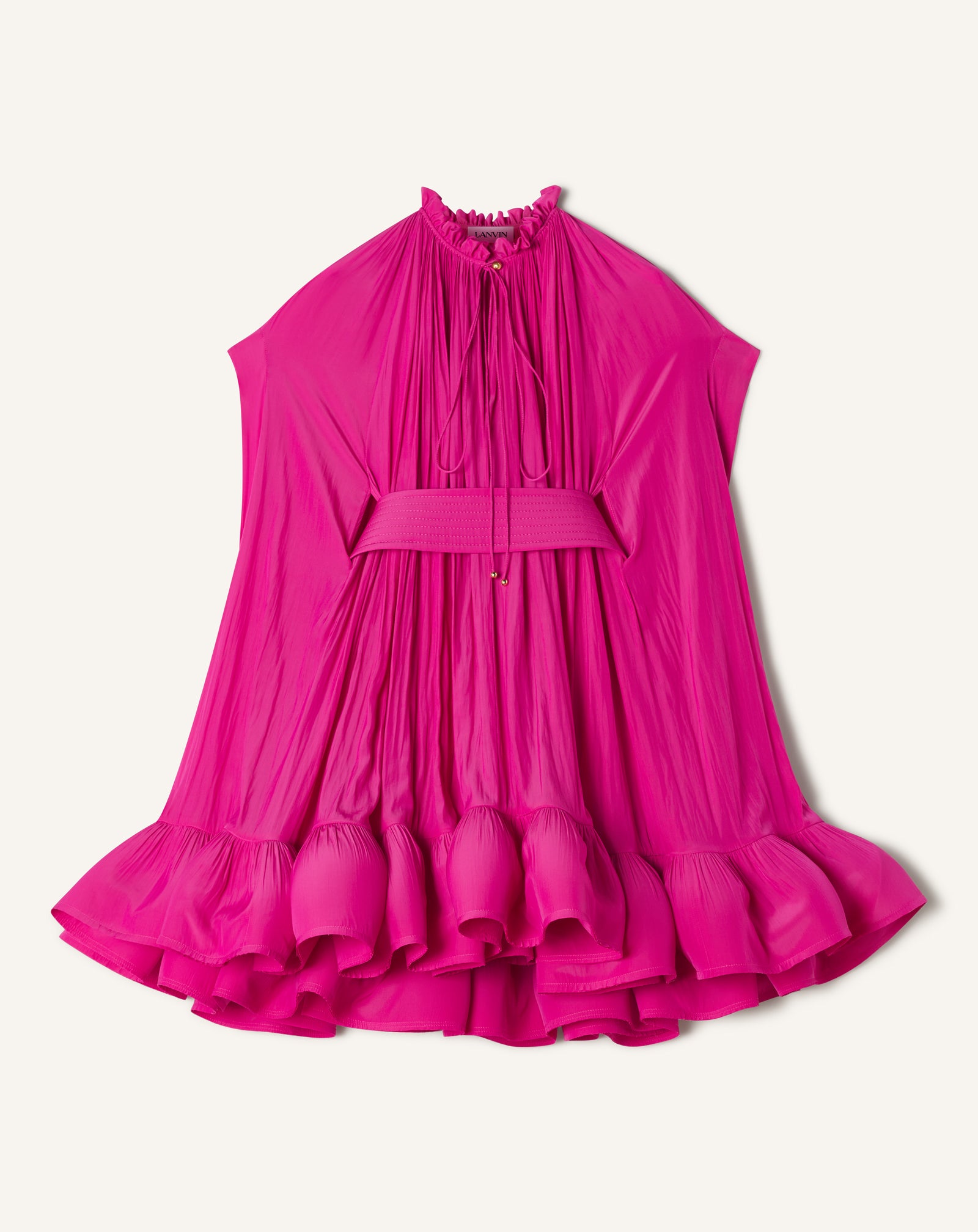 Lanvin Women's Short Charmeuse Dress - Fuchsia