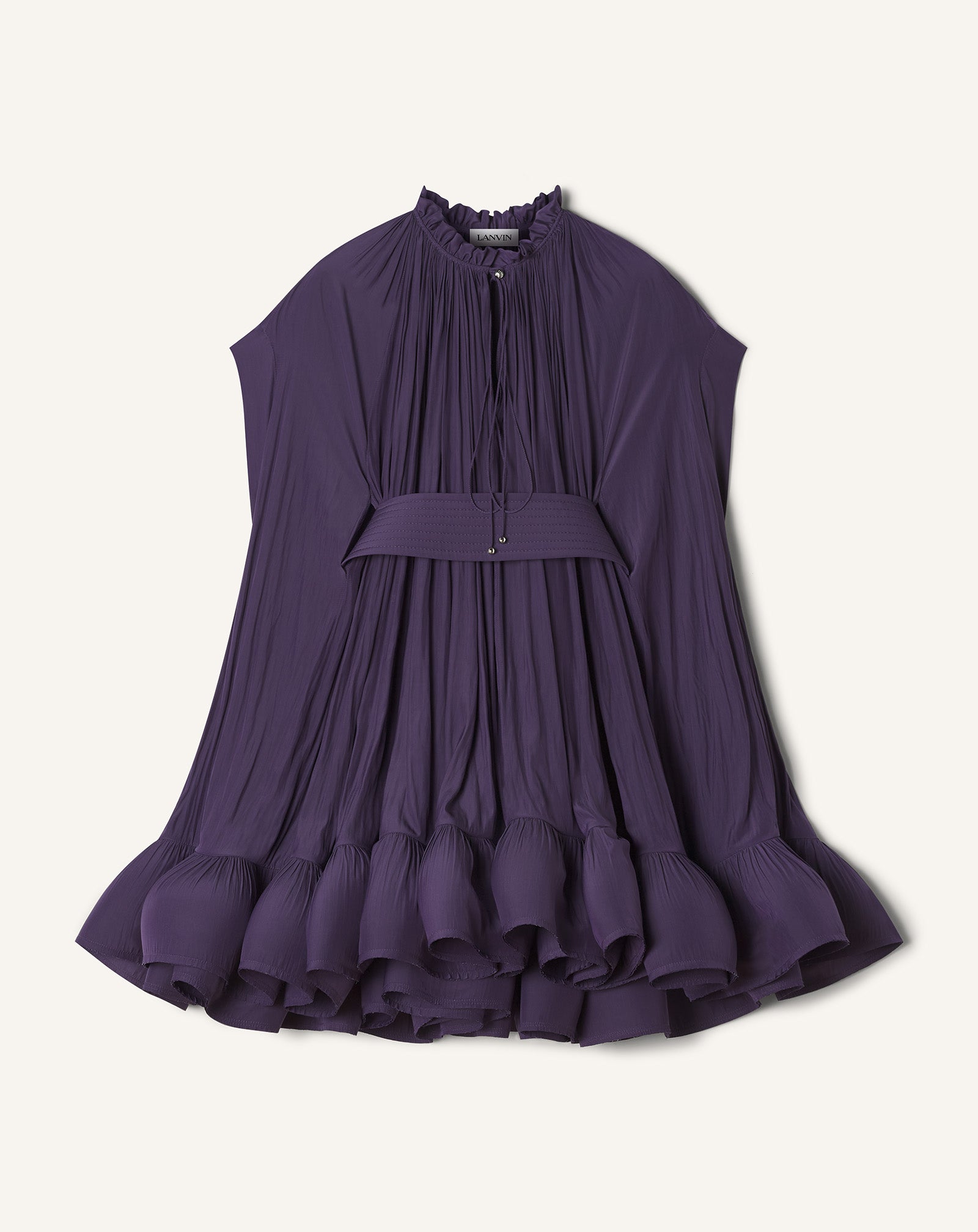 lanvin purple dress Lanvin Pre-Owned 2006 Bow Detail Sleeveless Dress | Purple