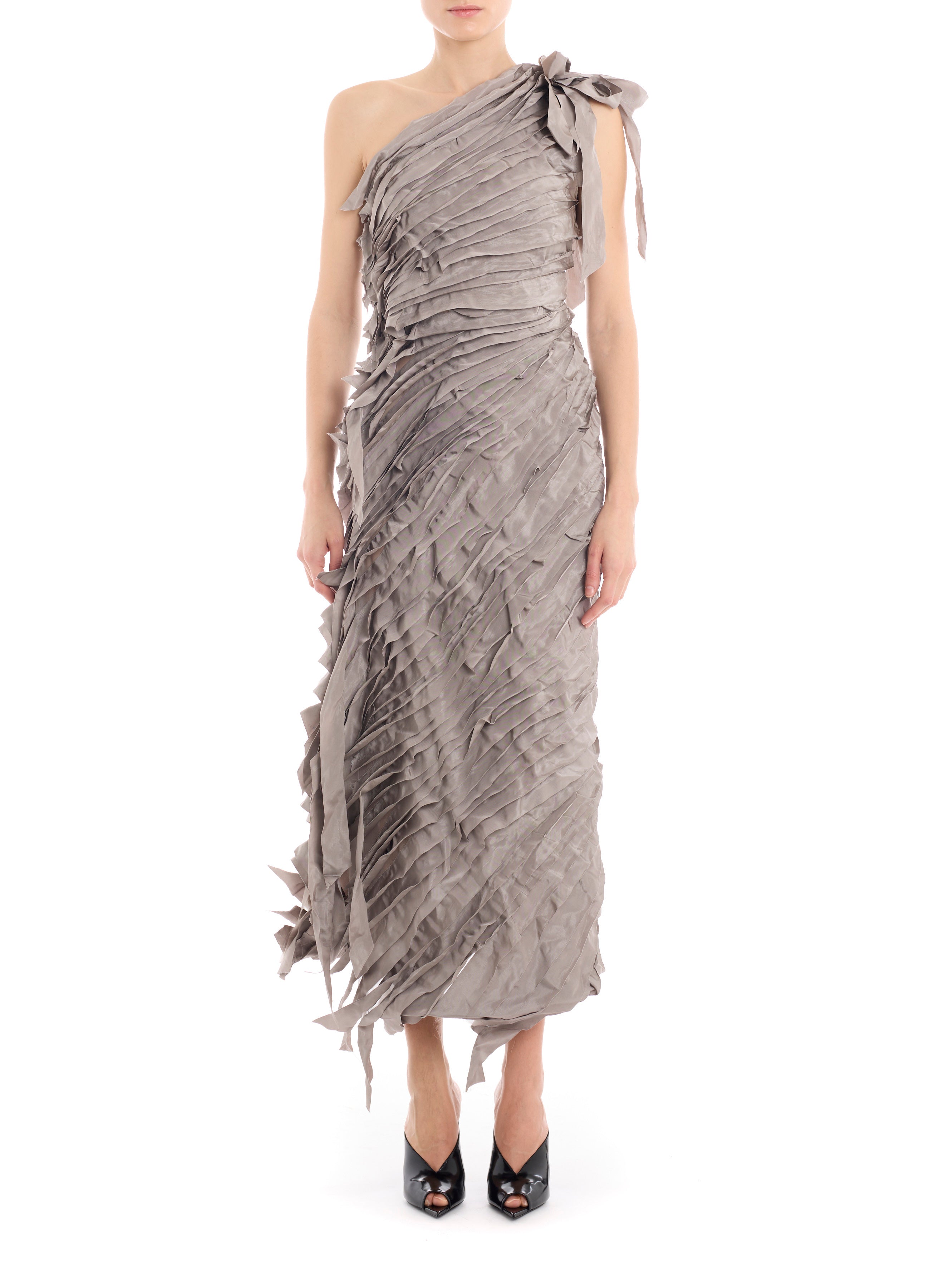 CASCADE - ASYMMETRIC MIDI DRESS