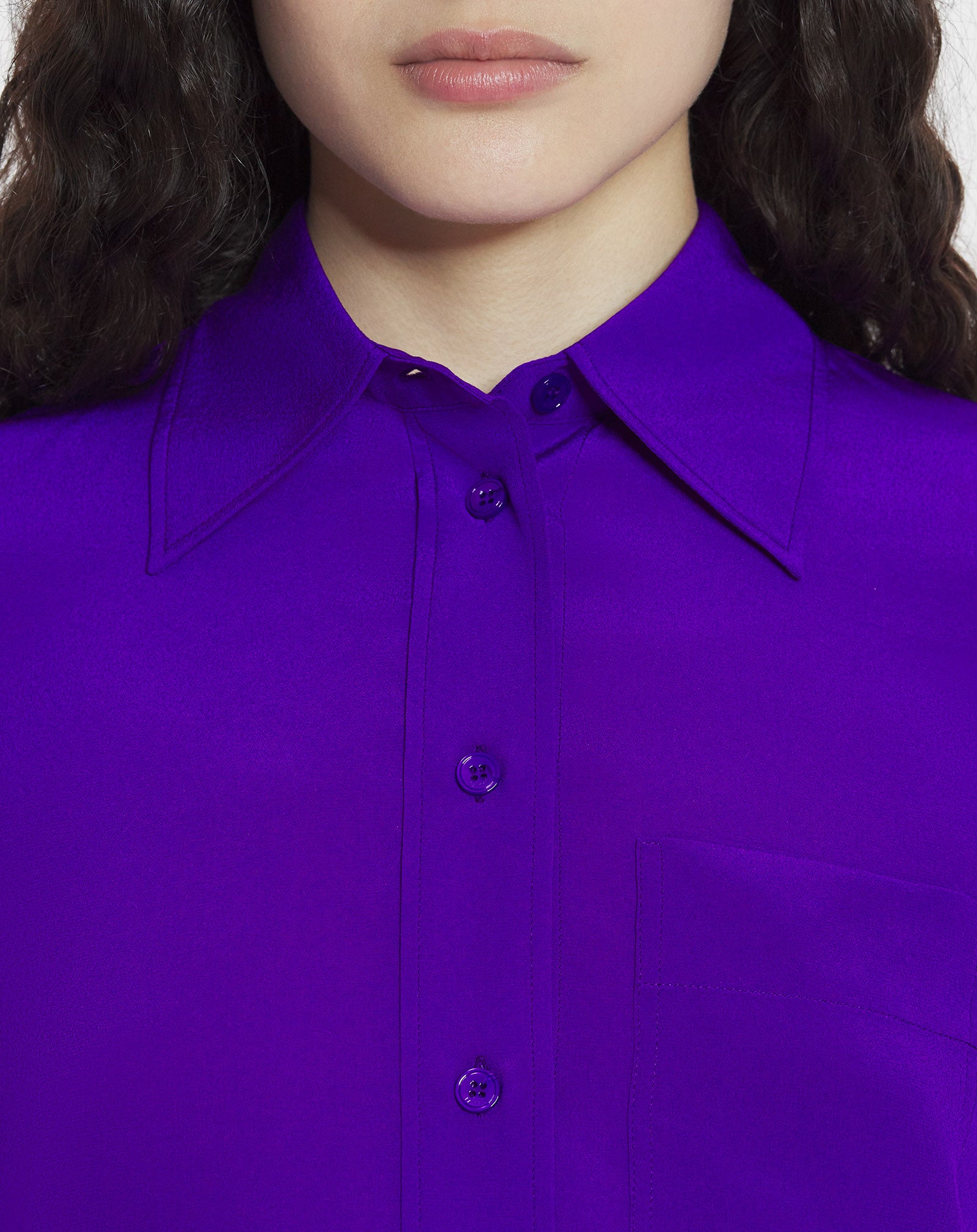 STRAIGHT SILK SHIRT