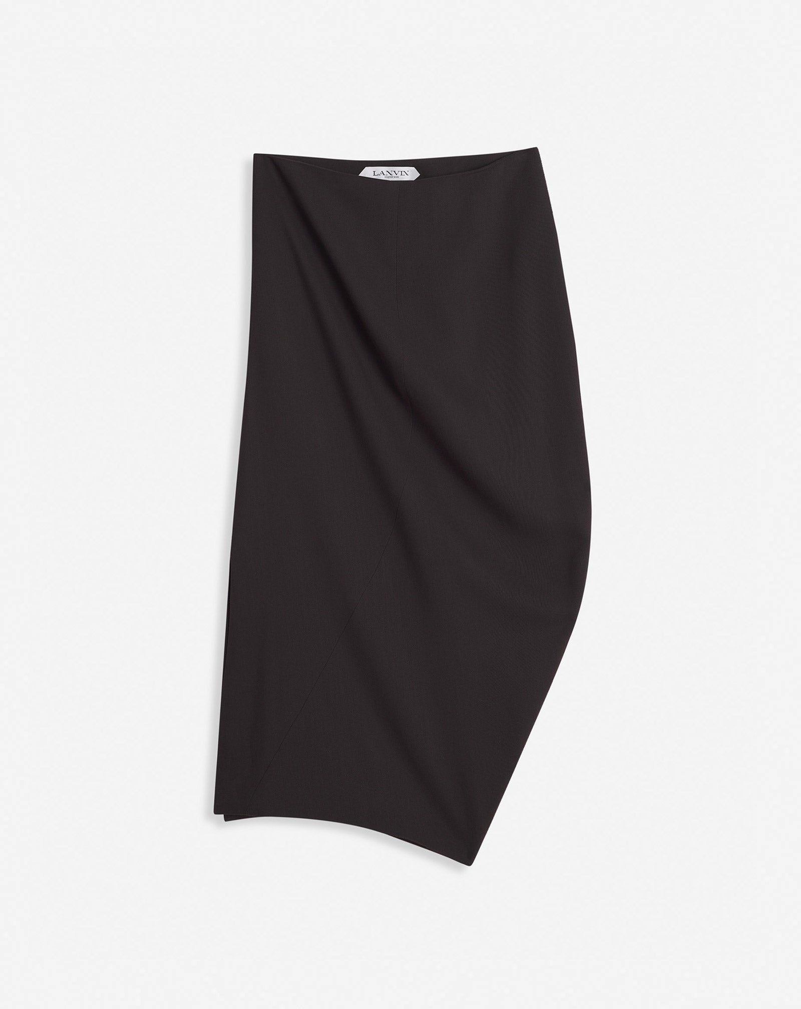 MIDI SKIRT IN WOOL AND VISCOSE