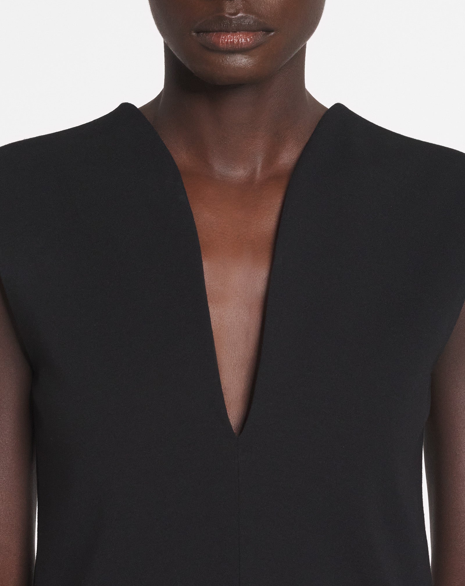 JERSEY TOP WITH A PLUNGING NECKLINE