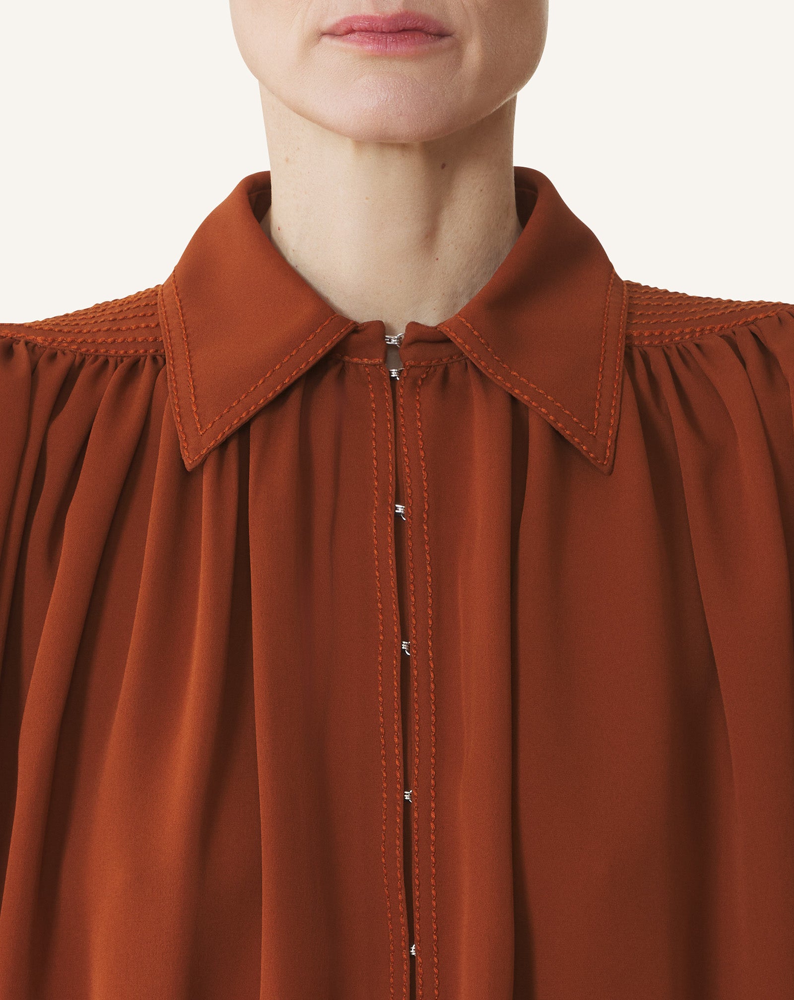 TOP IN SILK GEORGETTE