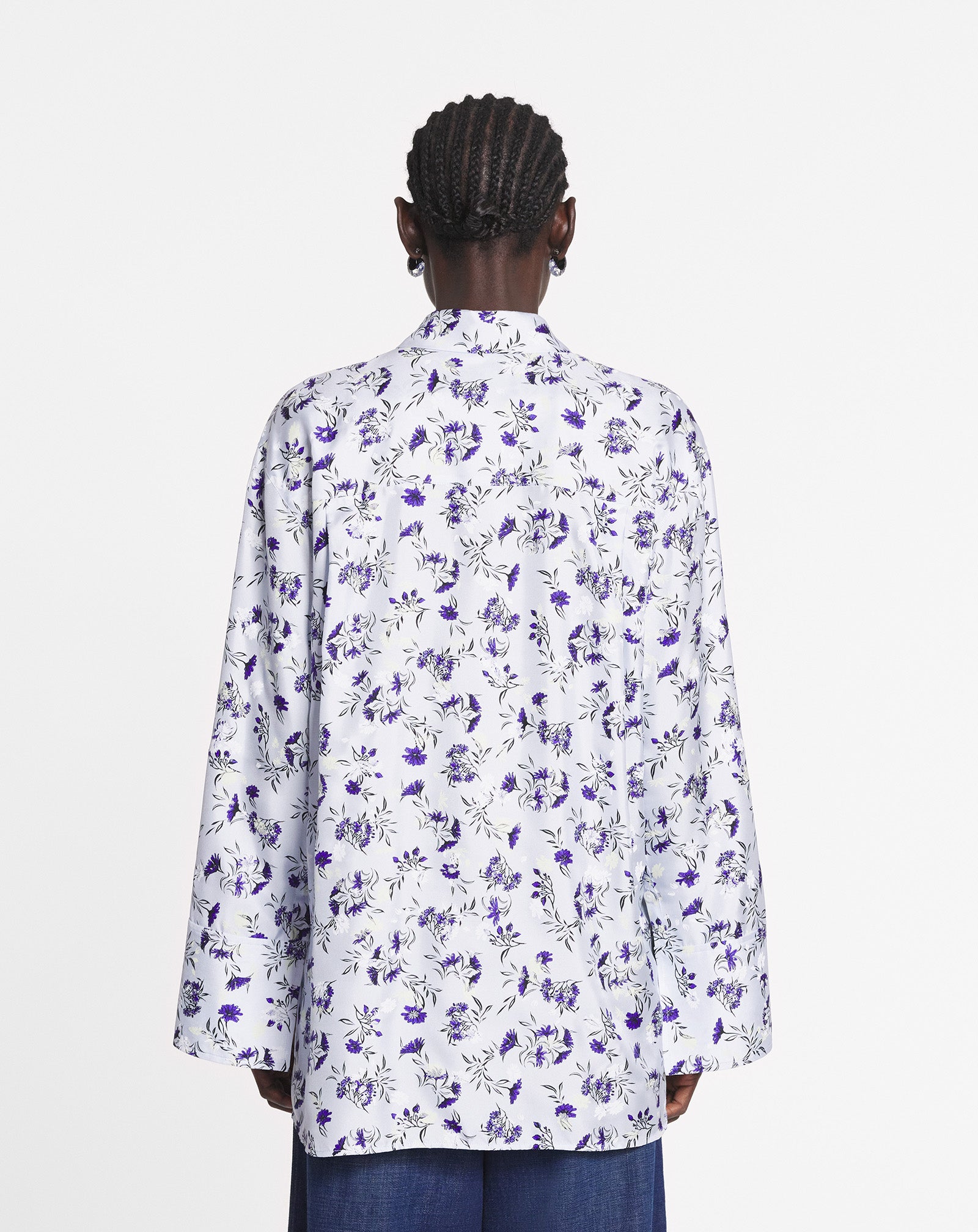 LOOSE-FIT PRINTED SILK SHIRT