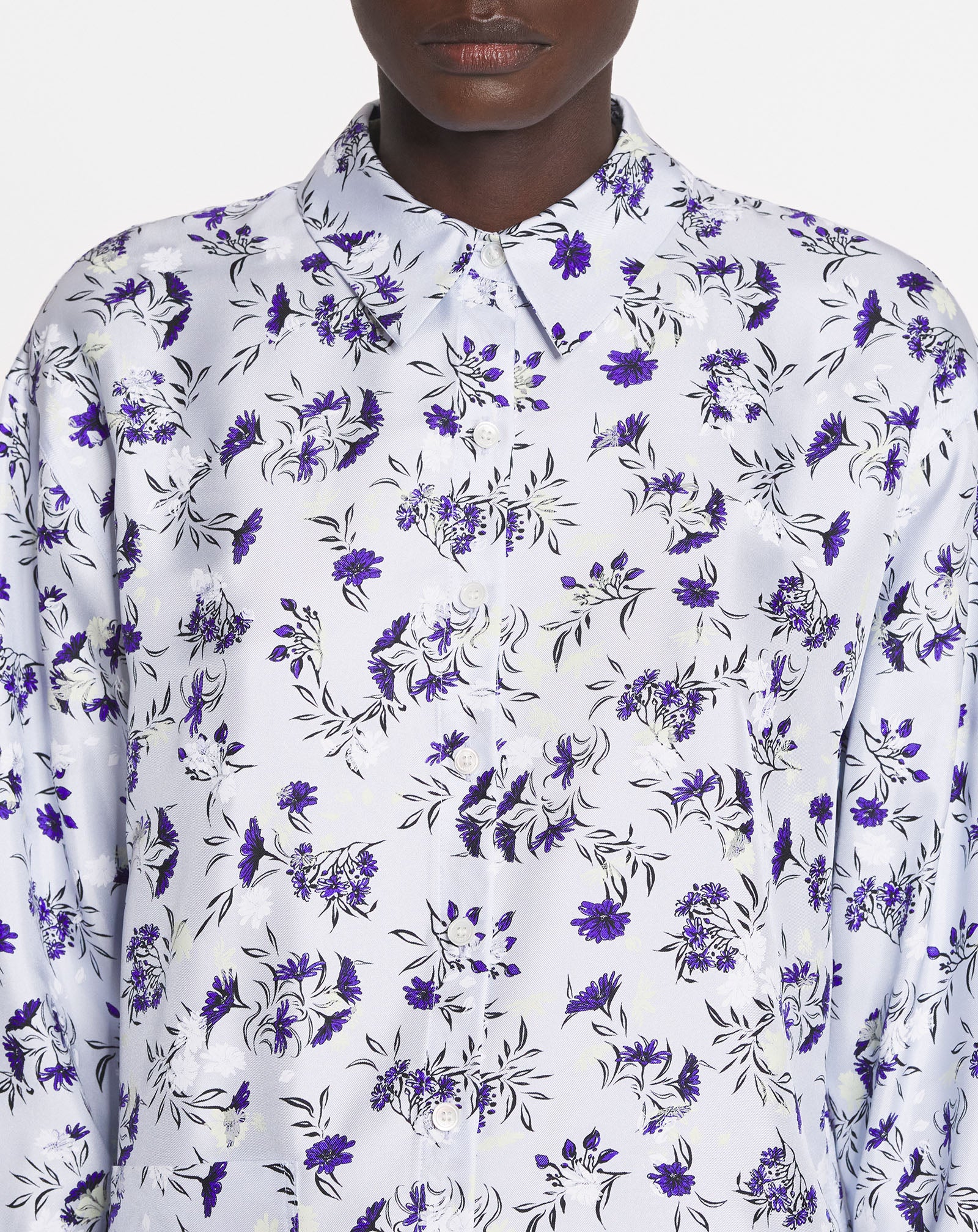 LOOSE-FIT PRINTED SILK SHIRT