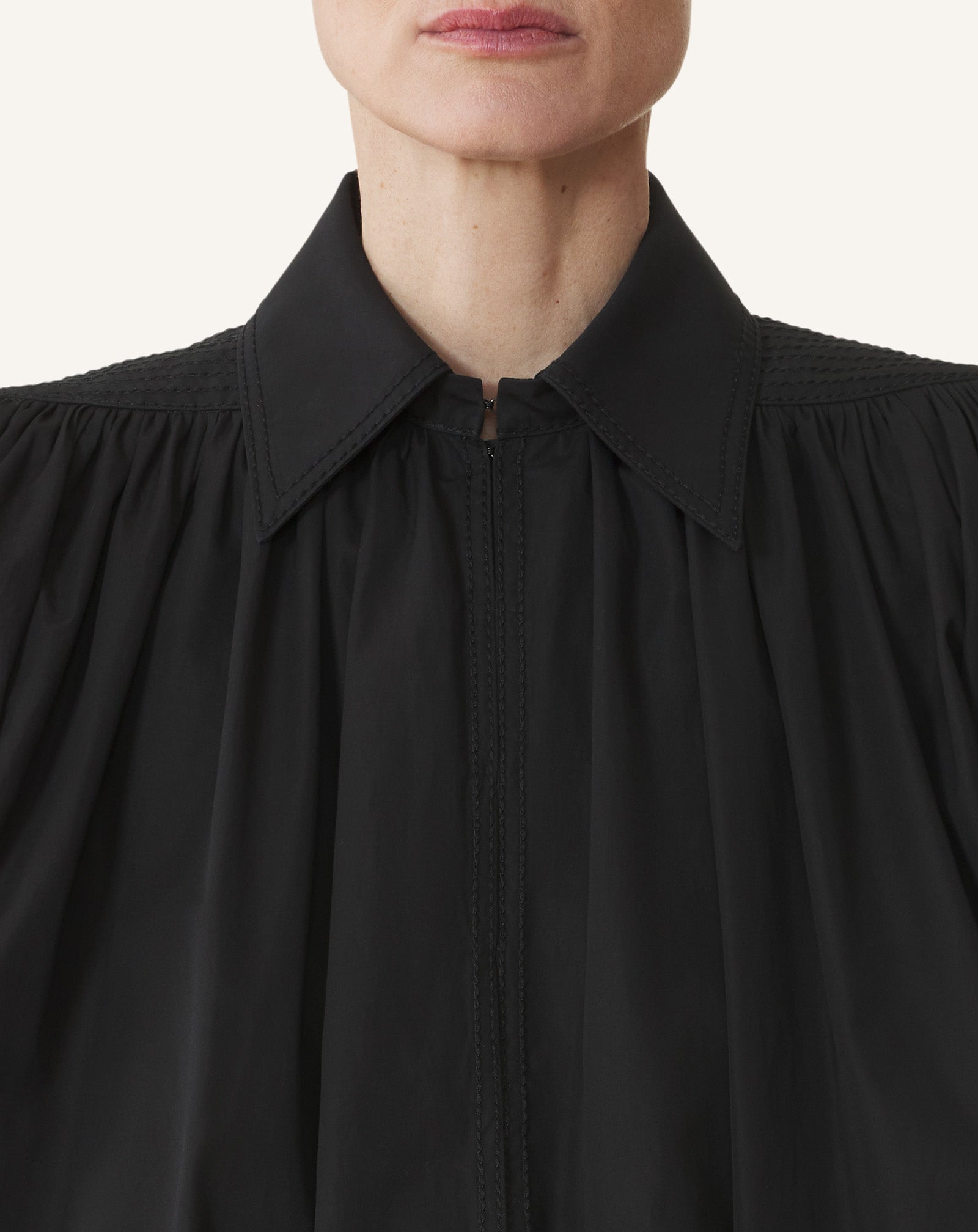 PUFF-SLEEVE TOP