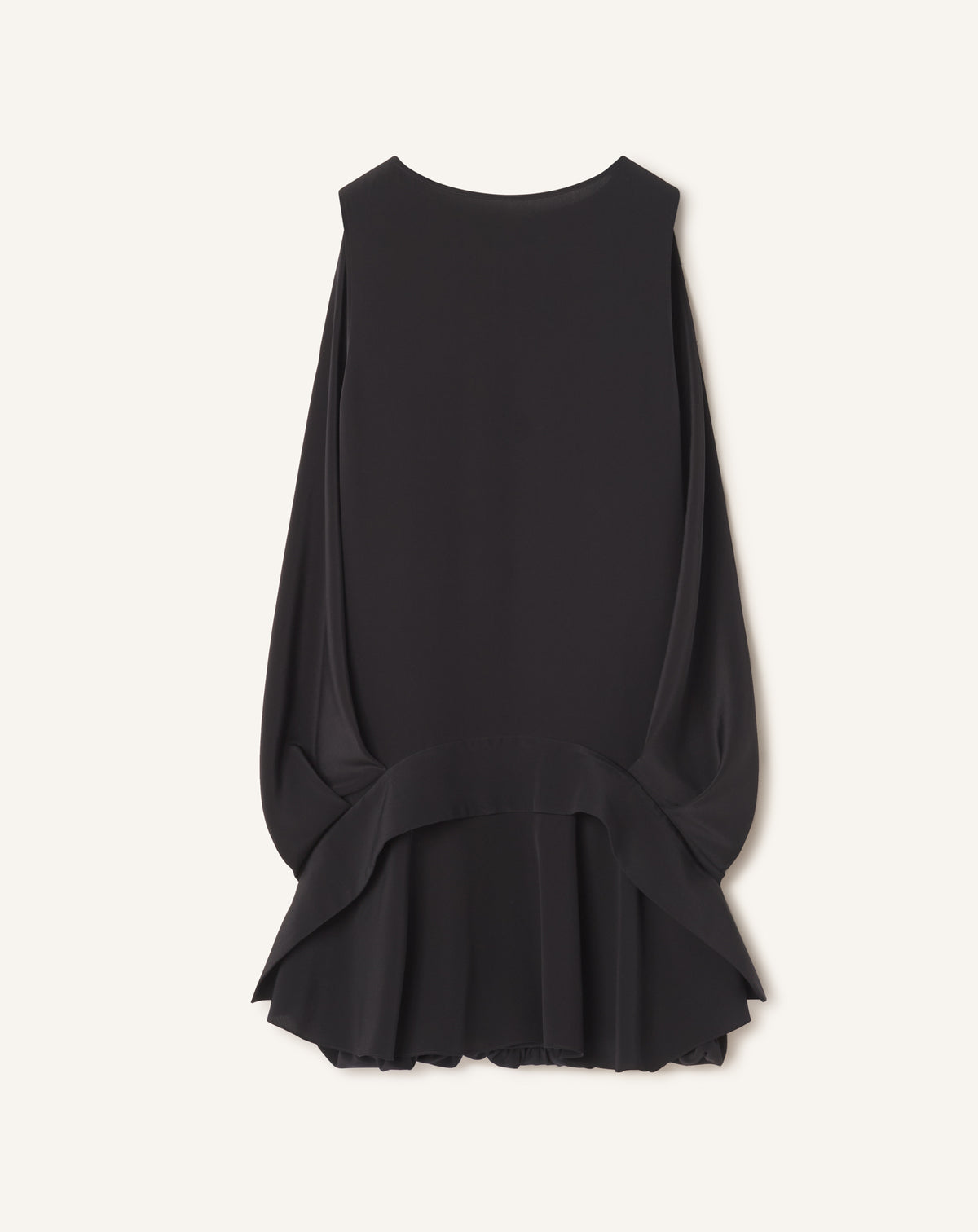 SLEEVELESS BALLOON TOP IN SILK CREPE