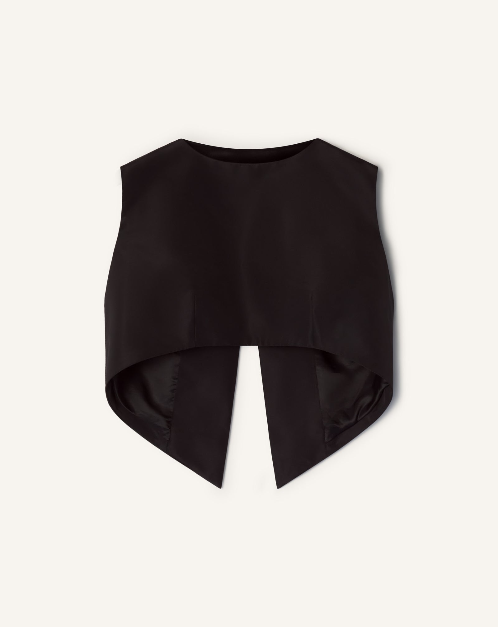 SILK FAILLE CROPPED TOP