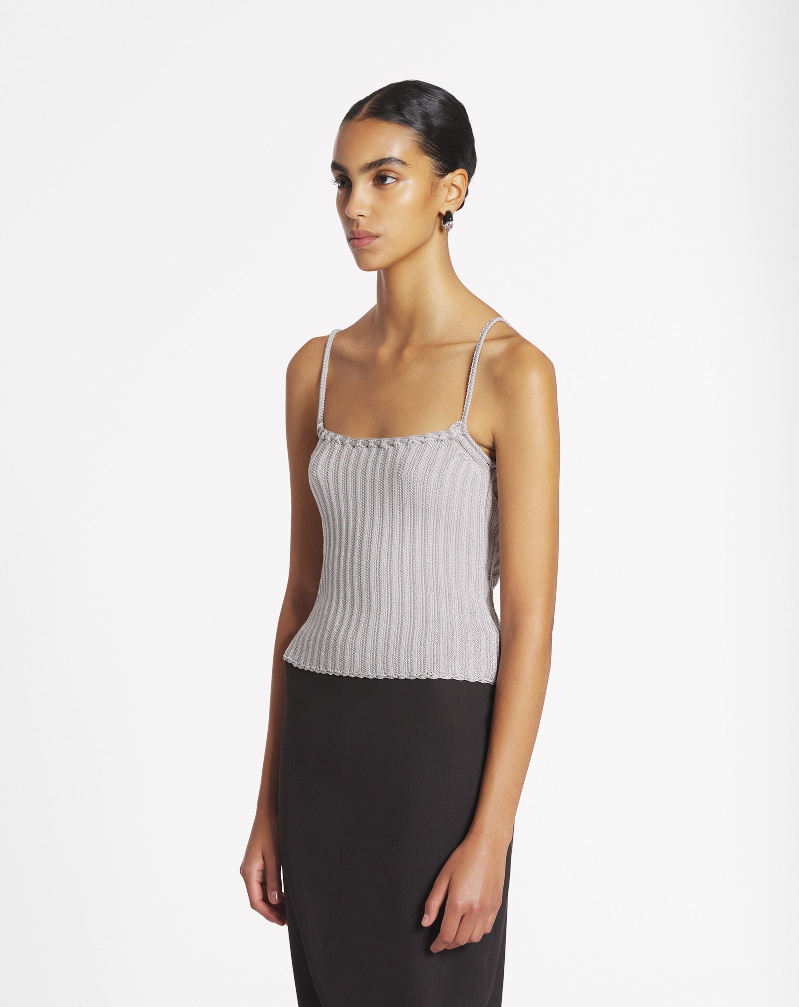 RIBBED TANK TOP IN VISCOSE