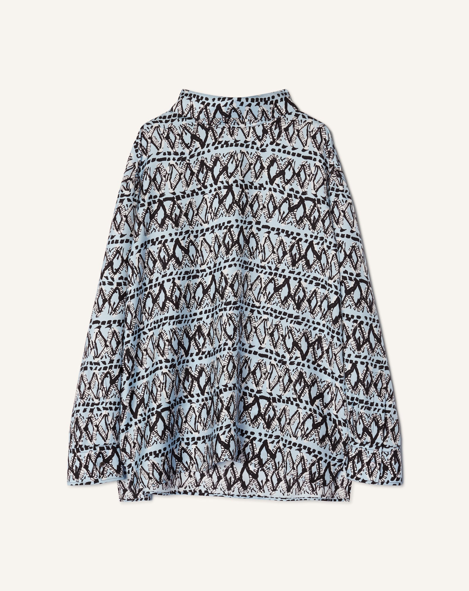 HIGH-NECK PRINTED SILK TOP