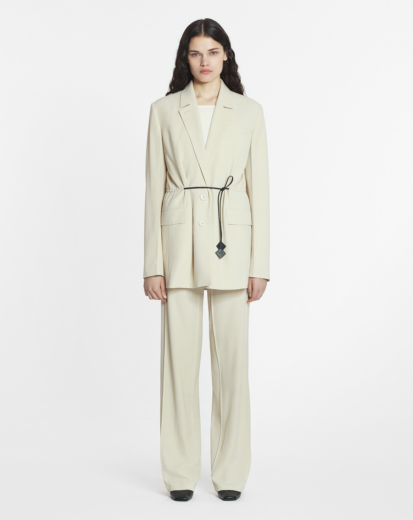 TAILORED WOOL-BLEND PANTS