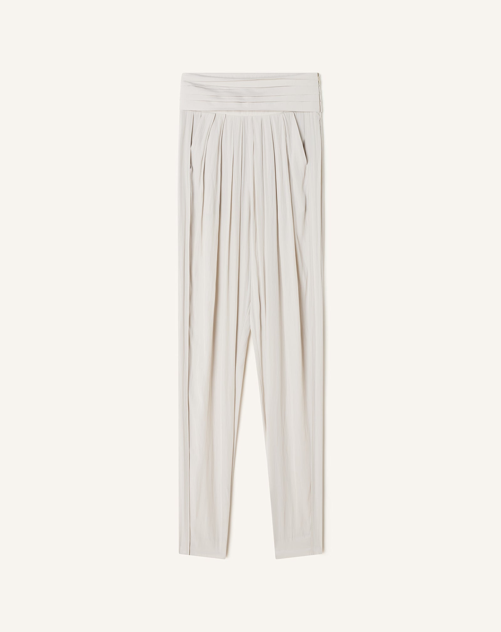 Pantalon Drapé En Charmeuse White | Lanvin display picture 1