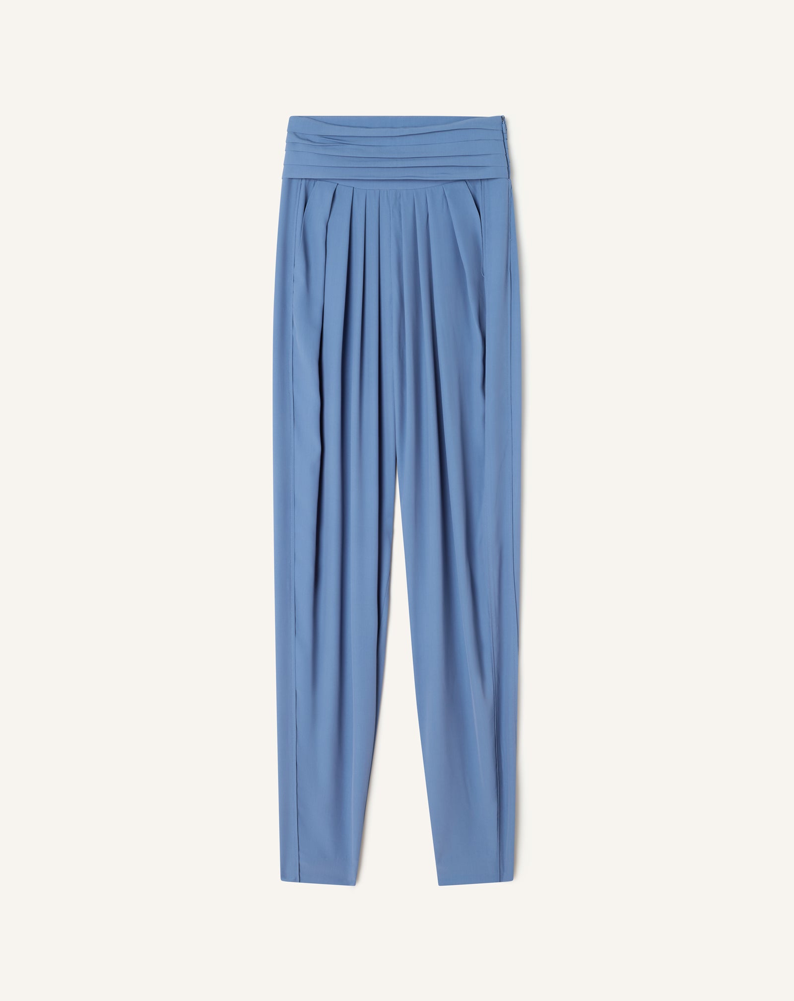 DRAPED PANTS IN CREPE DE CHINE