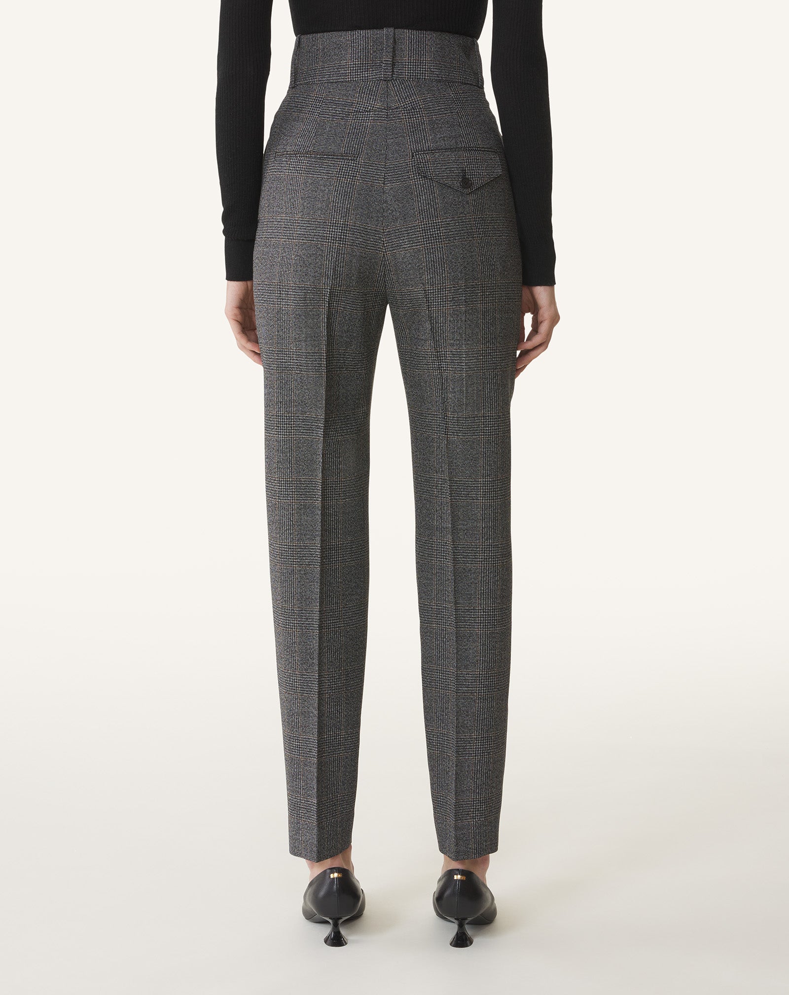 HIGH-WAISTED CIGARETTE PANTS