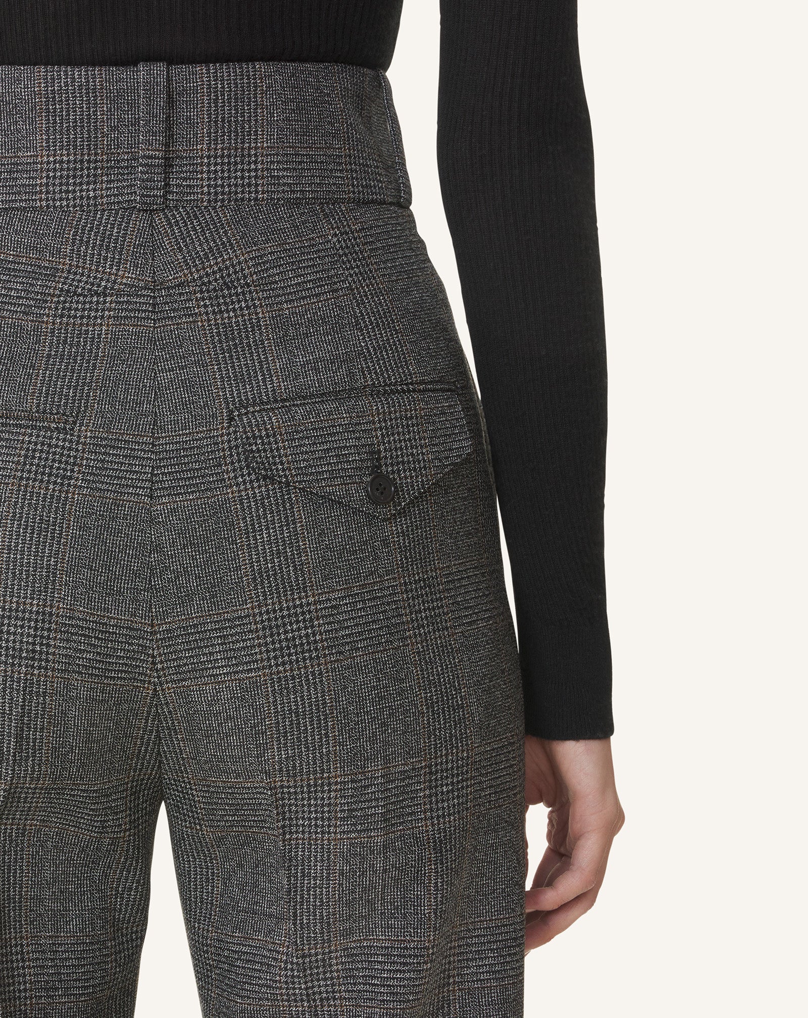 HIGH-WAISTED CIGARETTE PANTS