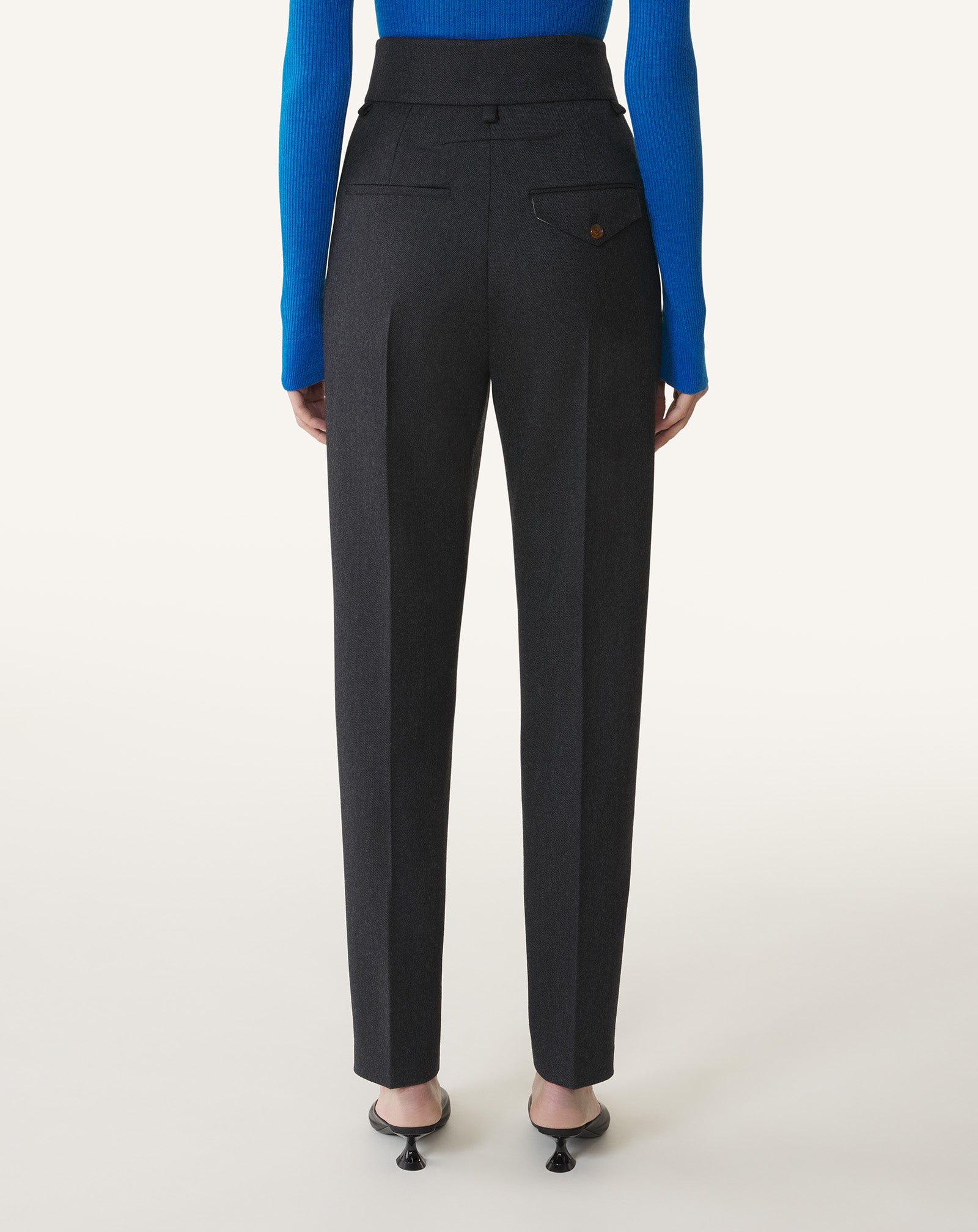 HIGH-WAISTED CIGARETTE PANTS