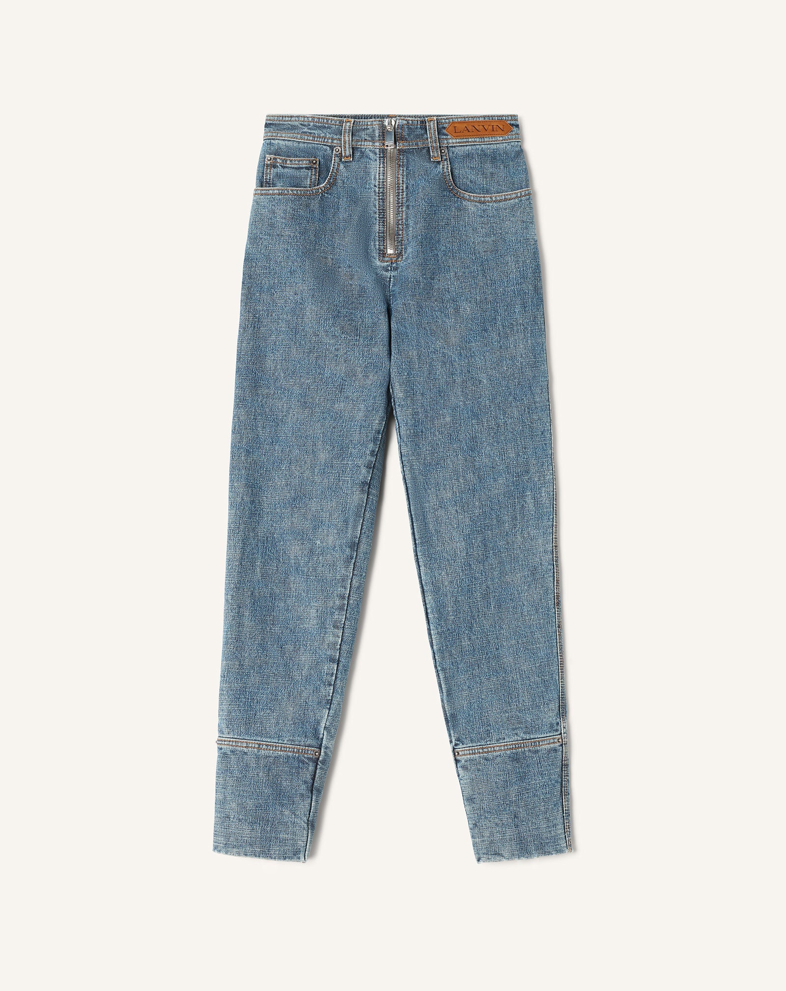 Blue Zipped Denim Pants | Lanvin