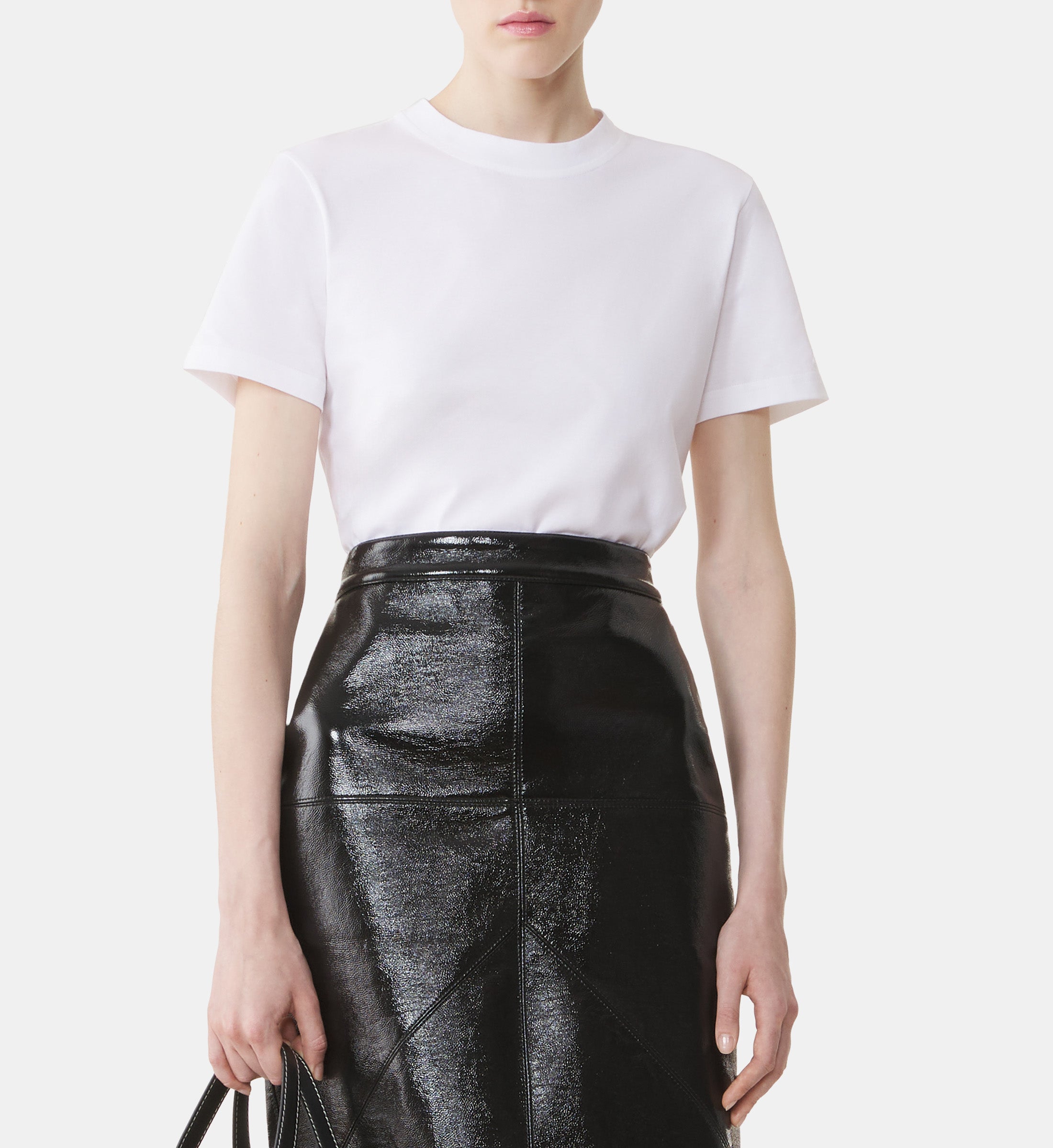 COTTON T-SHIRT WITH RIBBON DETAIL