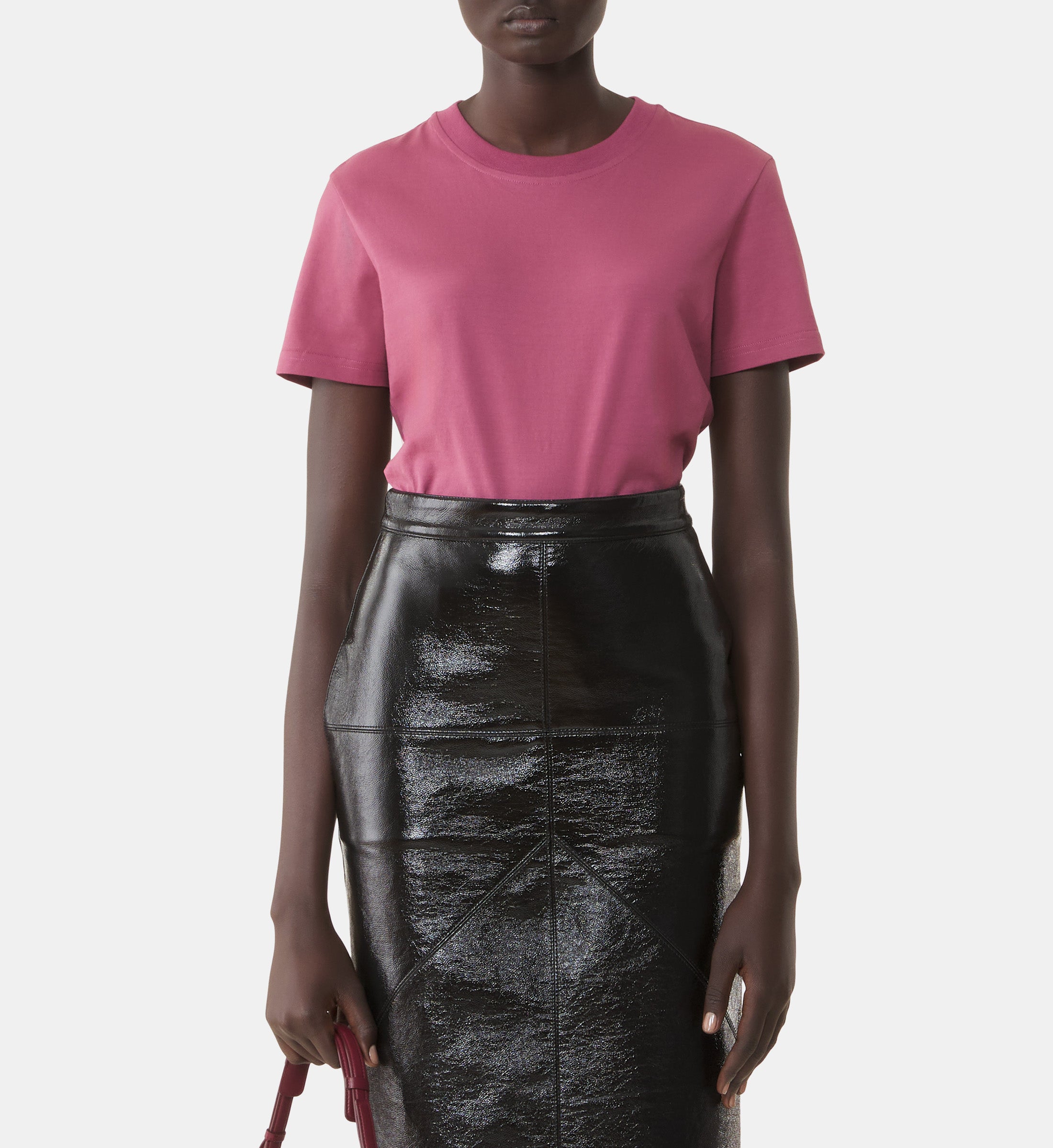 COTTON T-SHIRT WITH RIBBON DETAIL