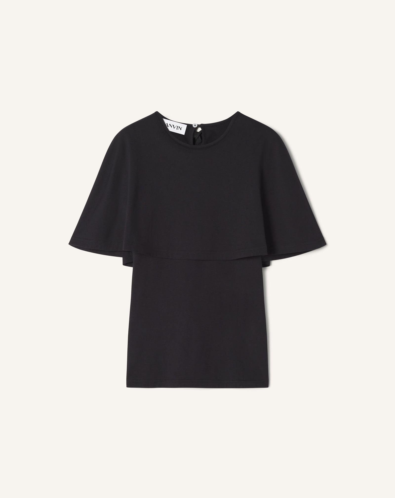 CAPE T-SHIRT IN COTTON AND SILK