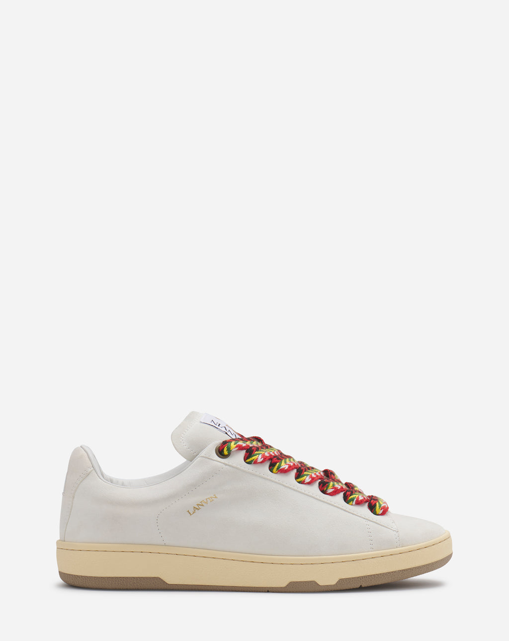 SUEDE CURB LITE SNEAKERS WHITE | Lanvin – LANVIN