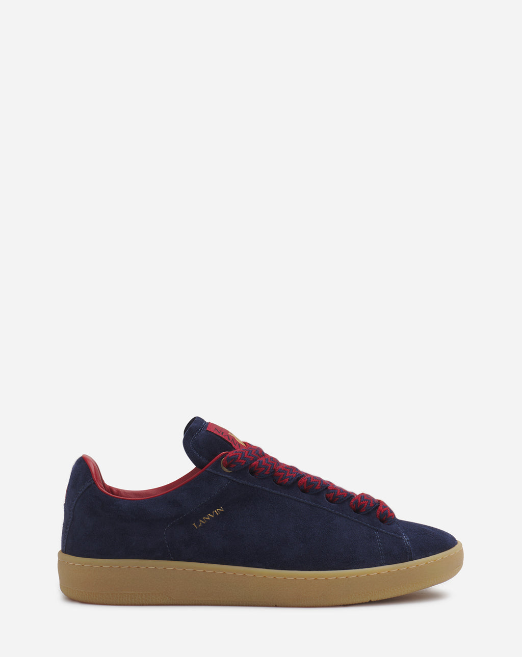 SUEDE LITE CURB SNEAKERS NAVY BLUE/RED | Lanvin – LANVIN