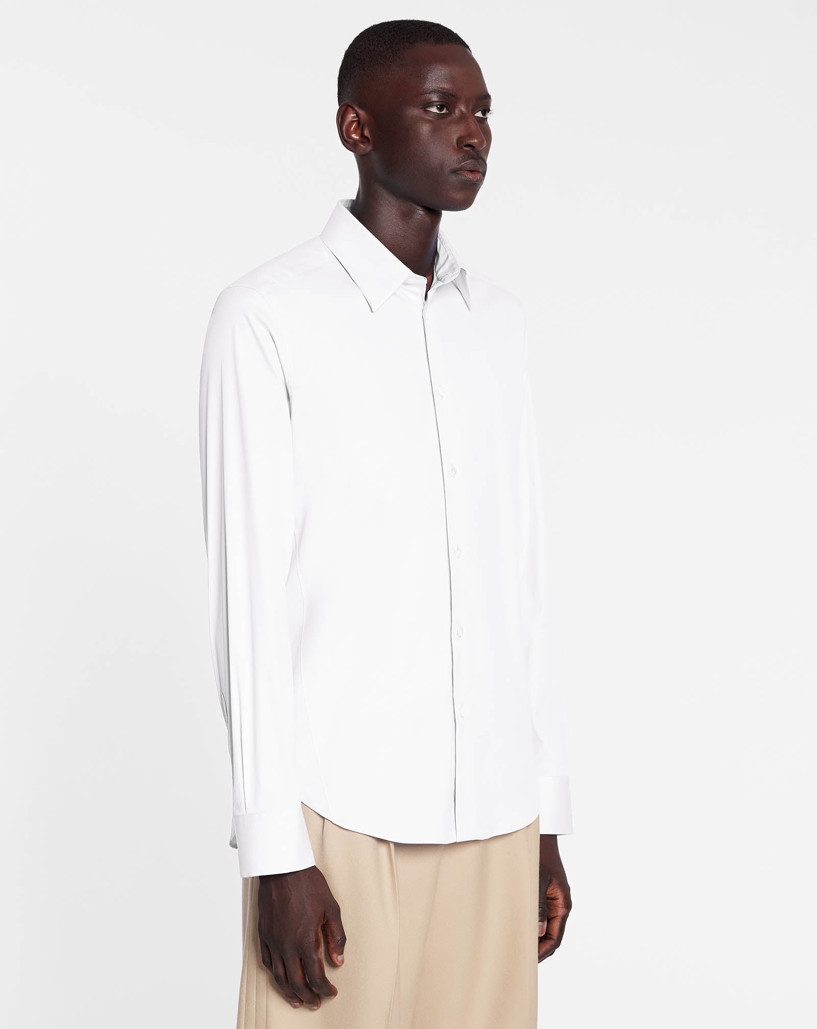 SLIM FIT SHIRT WITH VISIBLE BUTTONS