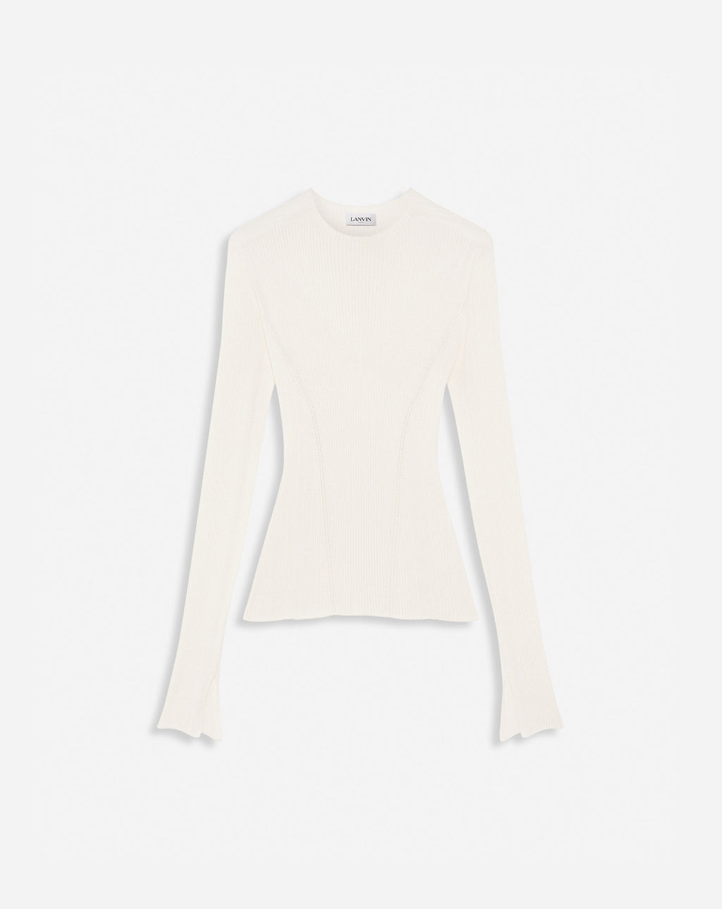 Ribbed silk and cashmere round-neck top