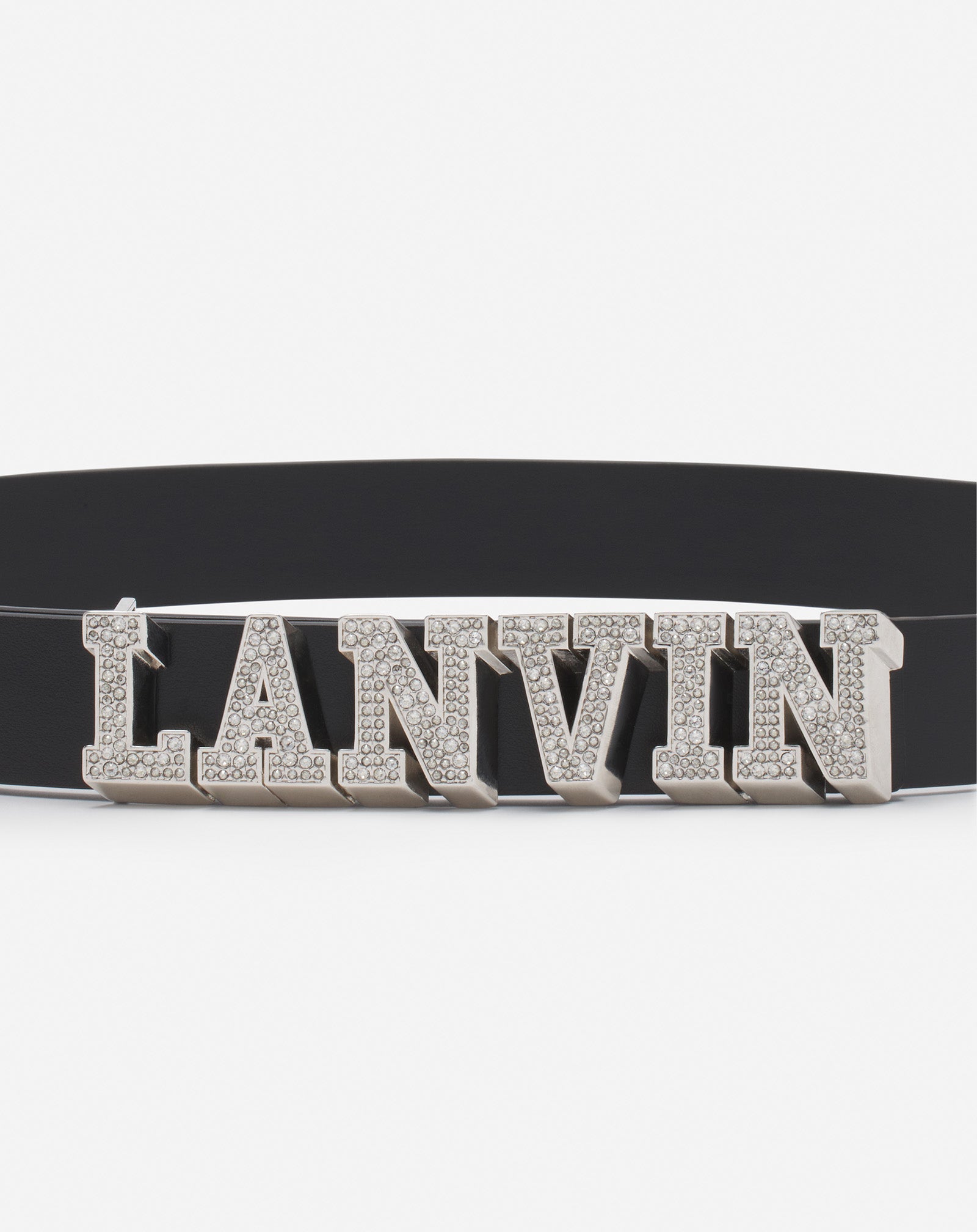 Lanvin x future leather belt with rhinestones